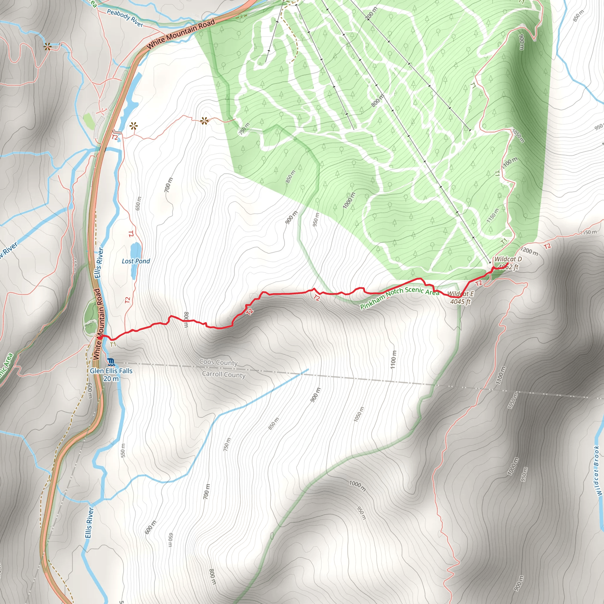 Wildcat D via Wildcat Ridge Trail mobile static map