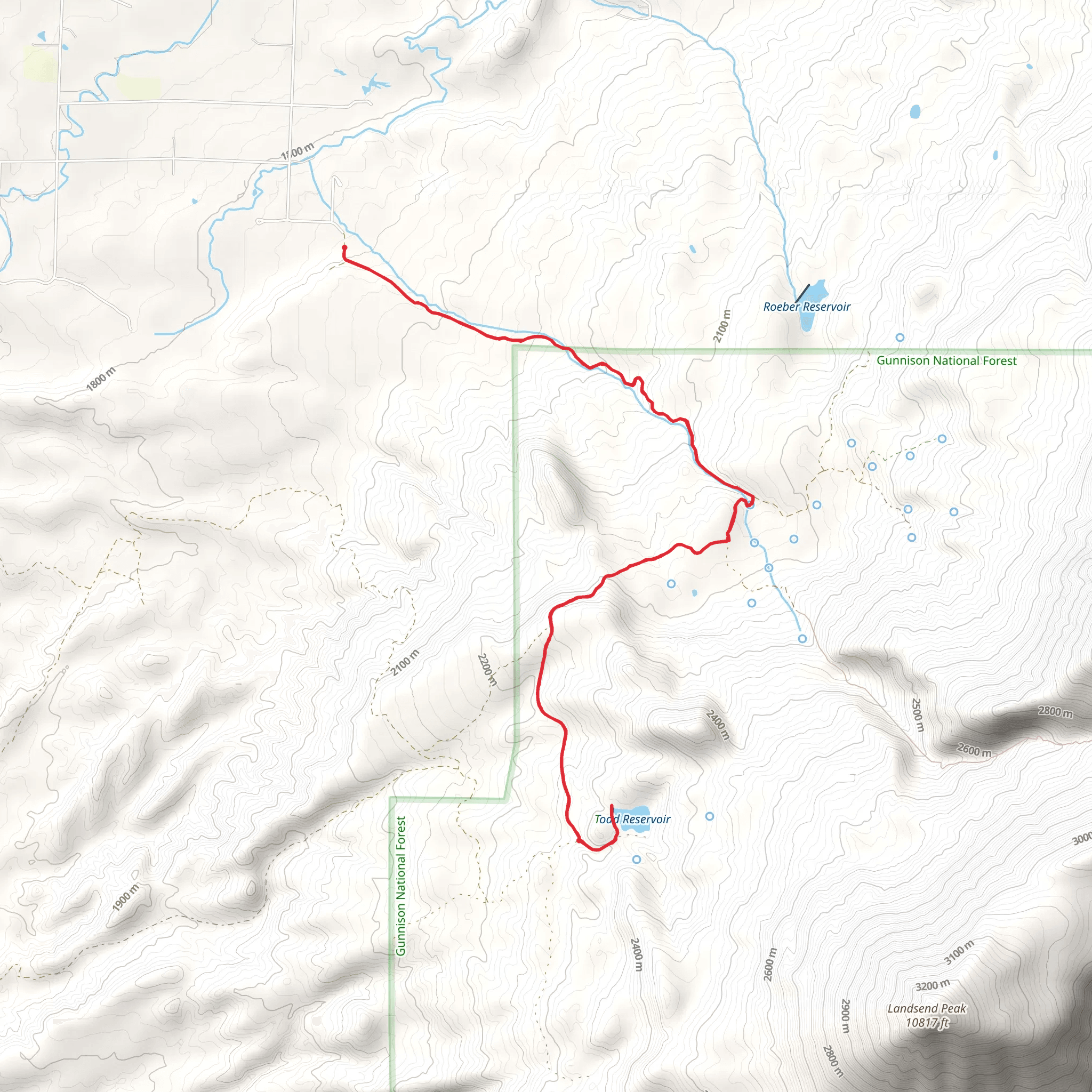 Todd Reservoir Trail mobile static map