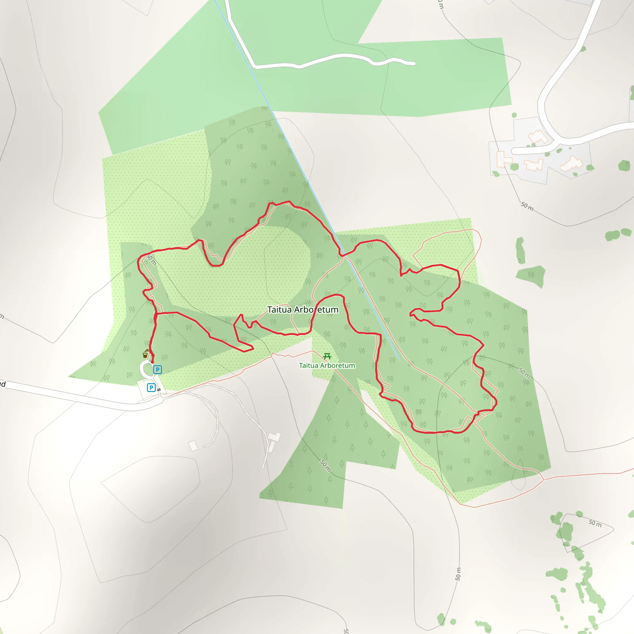 Taitua Arboretum Walk mobile static map