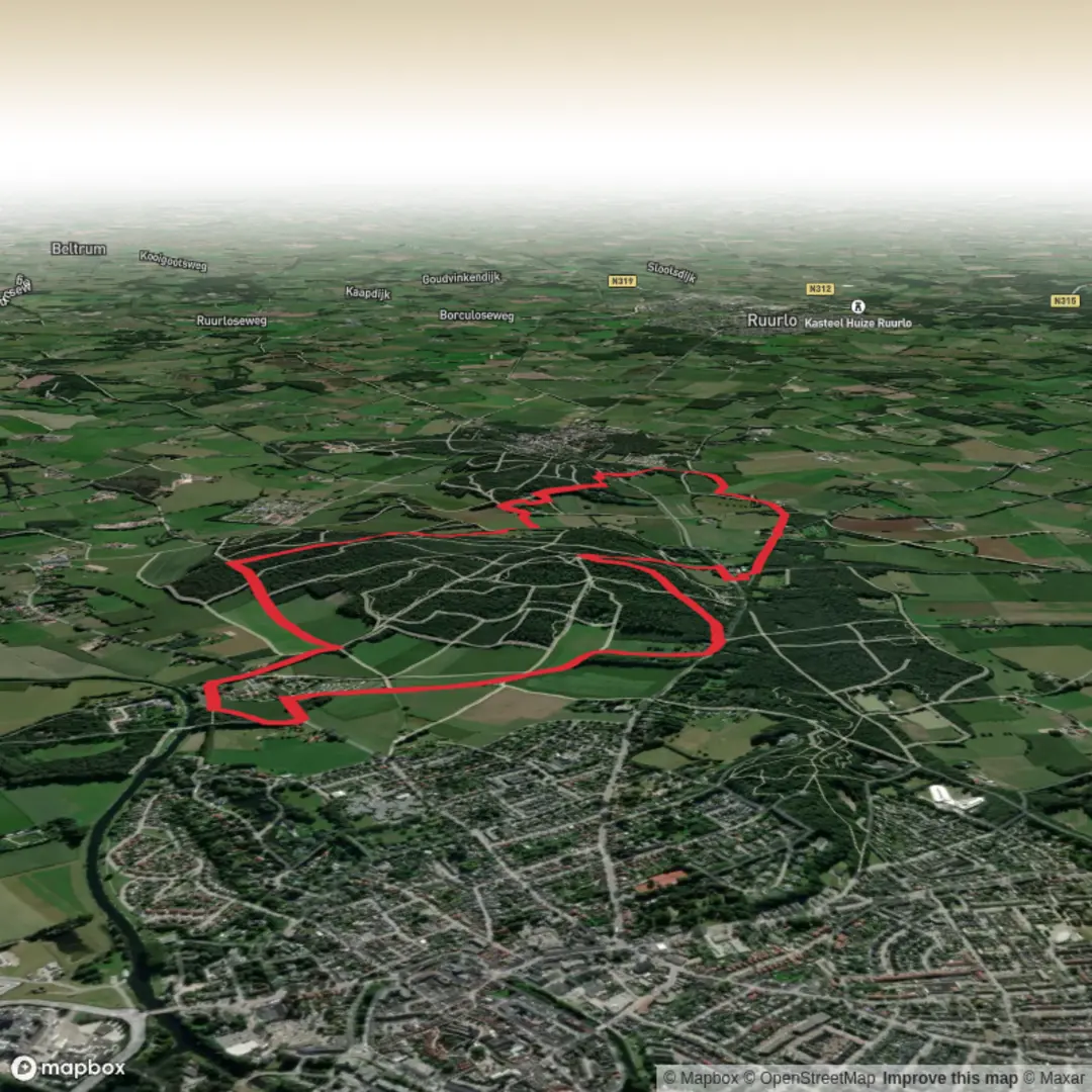 An image depicting the trail 3 Lochemse Bergen and Veen Route and its surrounding area.