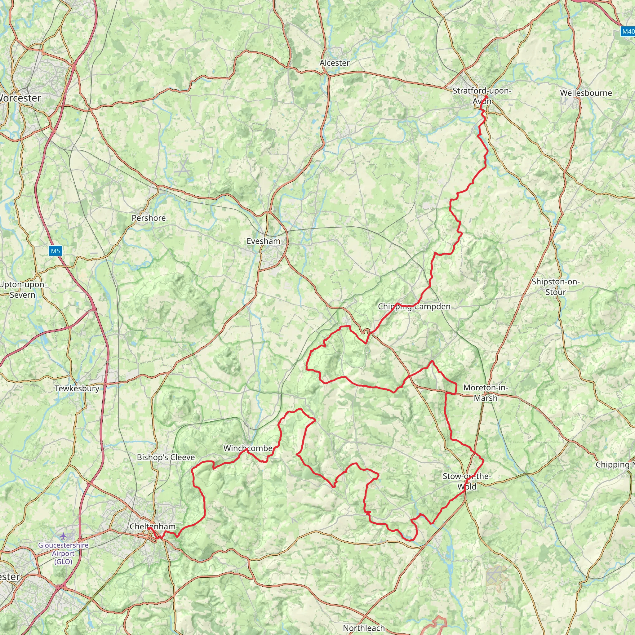 Cotswolds Walk mobile static map