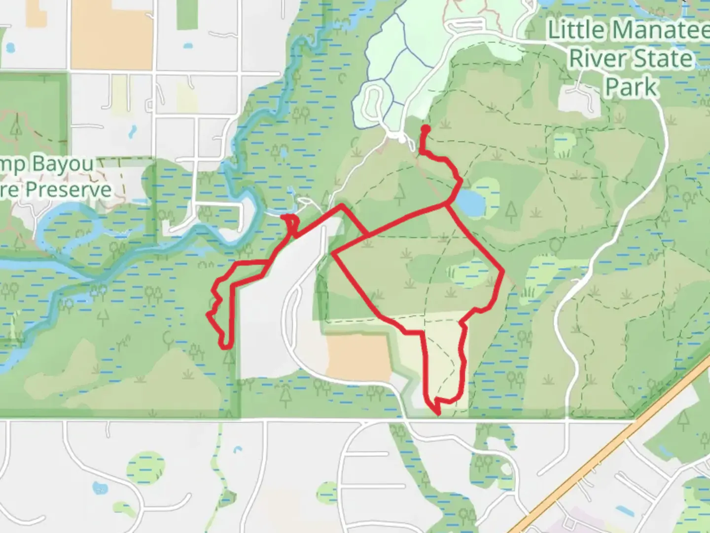 An image depicting the trail Youth Camping and Powerline Road Loop and its surrounding area.