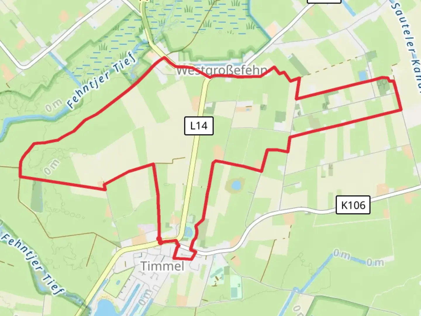 An image depicting the trail Jubilaeumsweg Timmel and its surrounding area.
