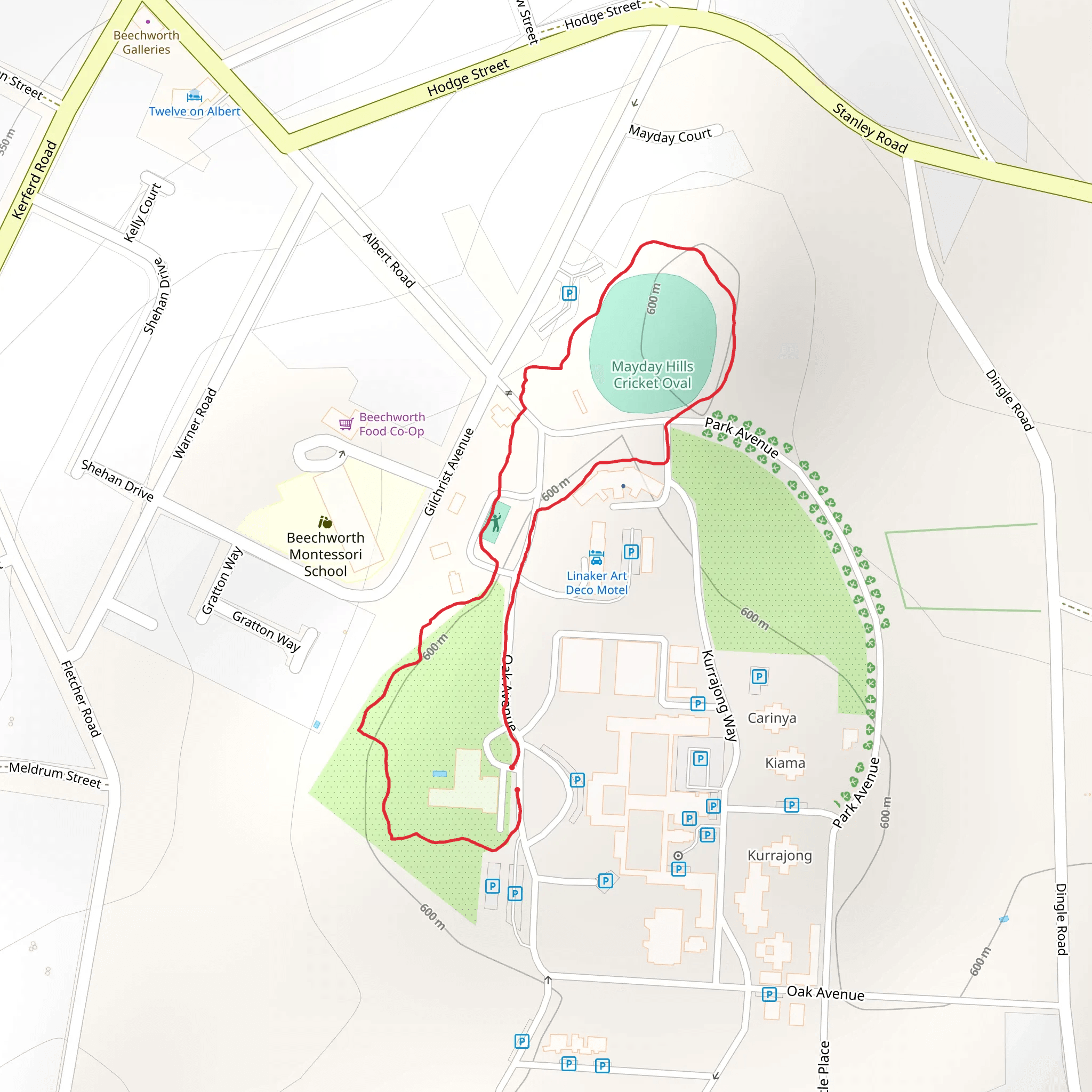 Mayday Hills Tree Walks - Eucalyptus Walk mobile static map