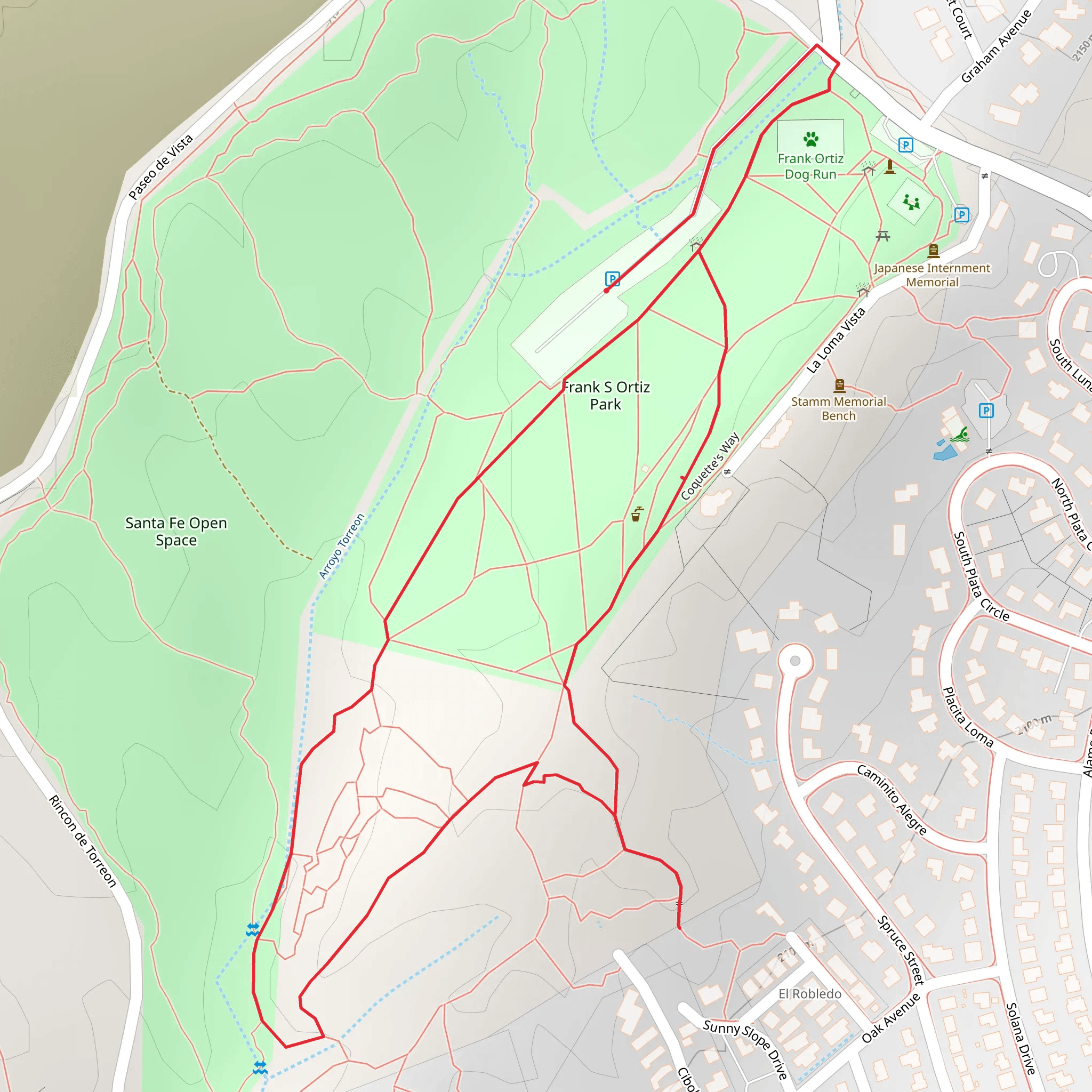 Frank S Ortiz Park Loop mobile static map