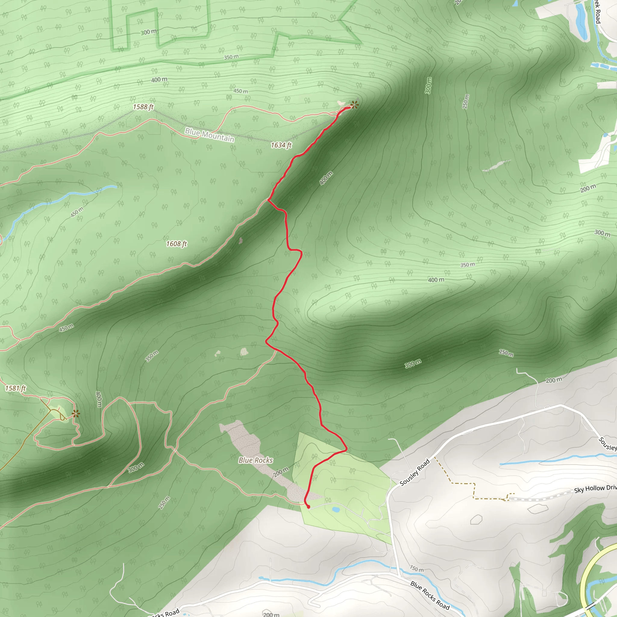 The Pinnacle from Blue Rocks Road mobile static map