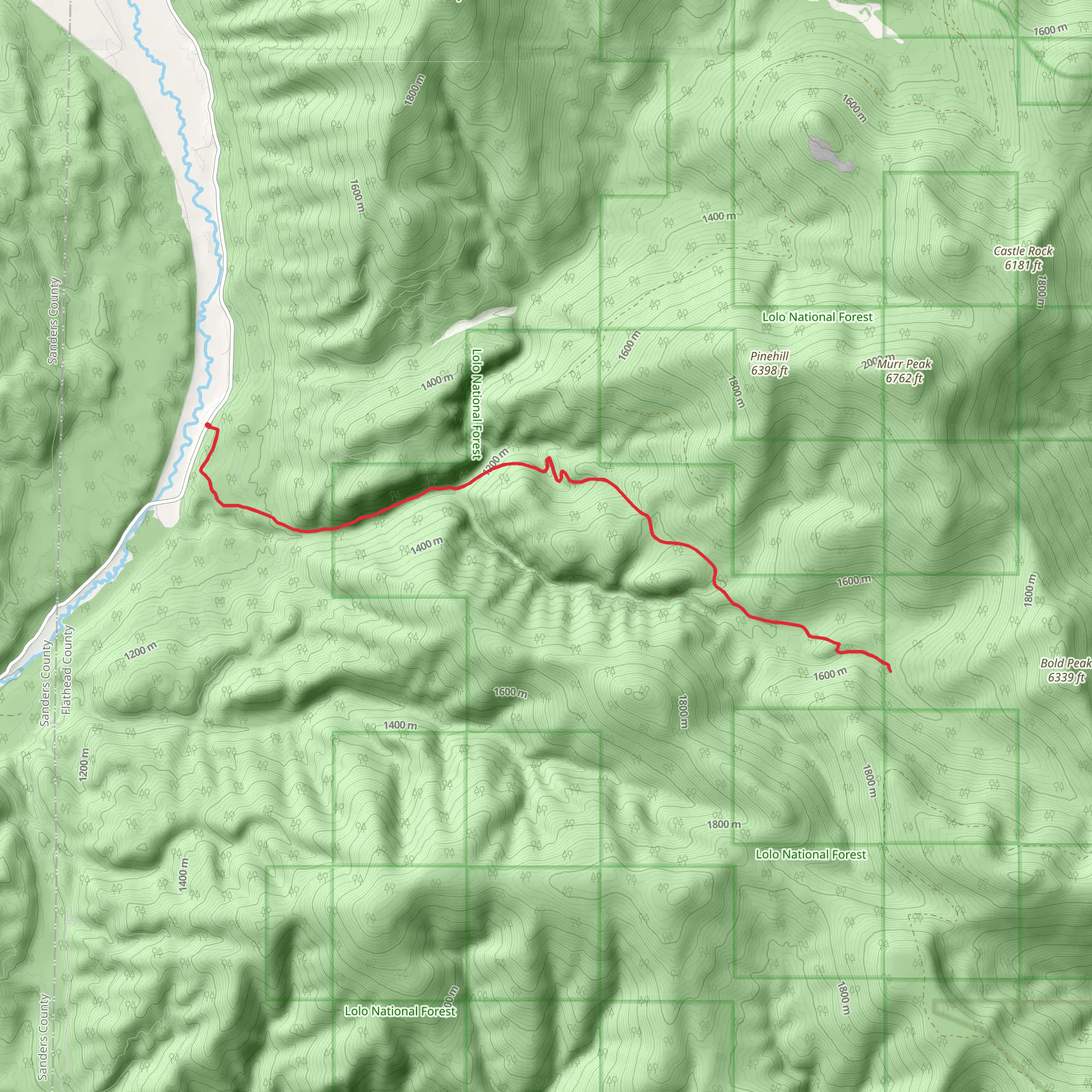Murr Creek Trail mobile static map