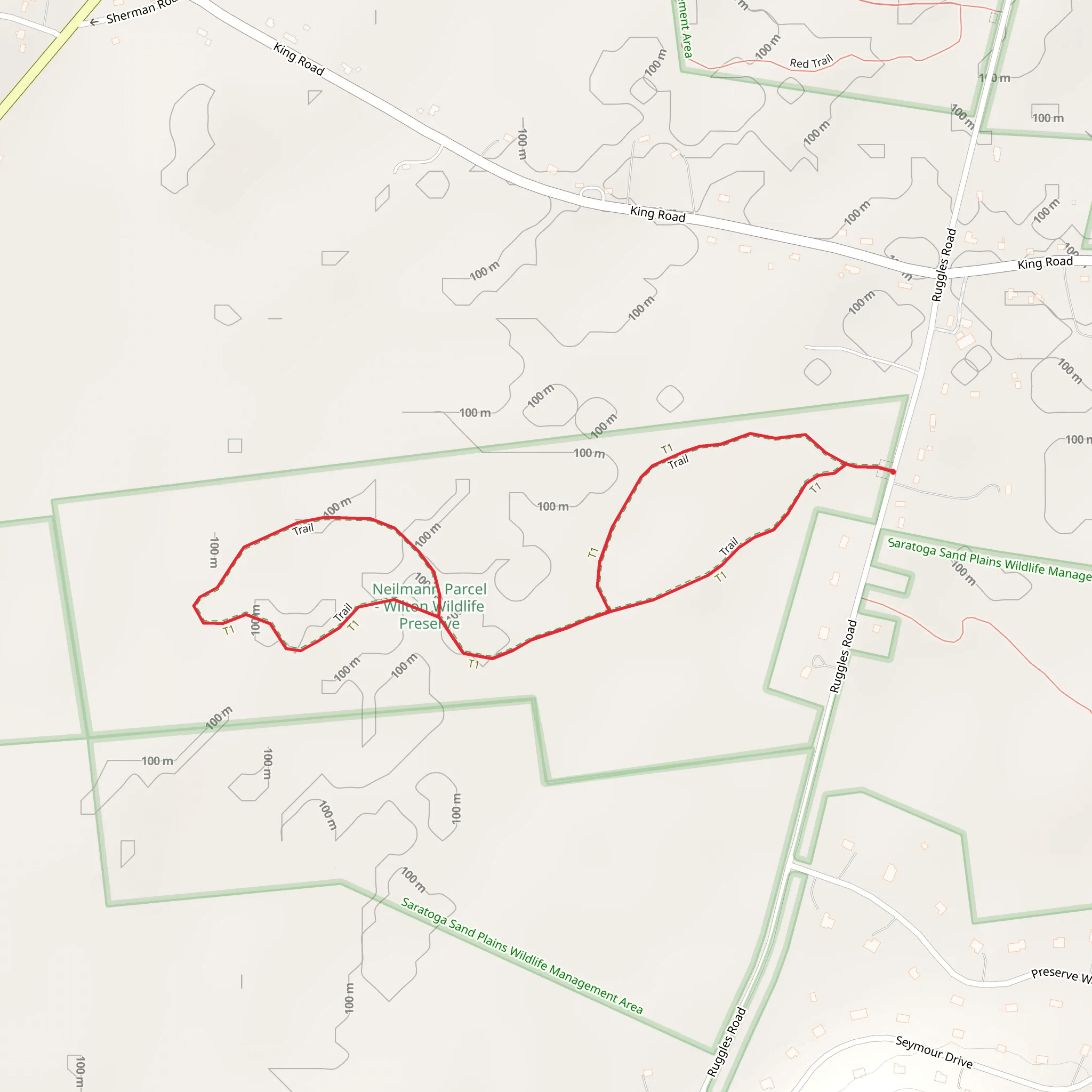 Ruggles Road West Loop Trail mobile static map