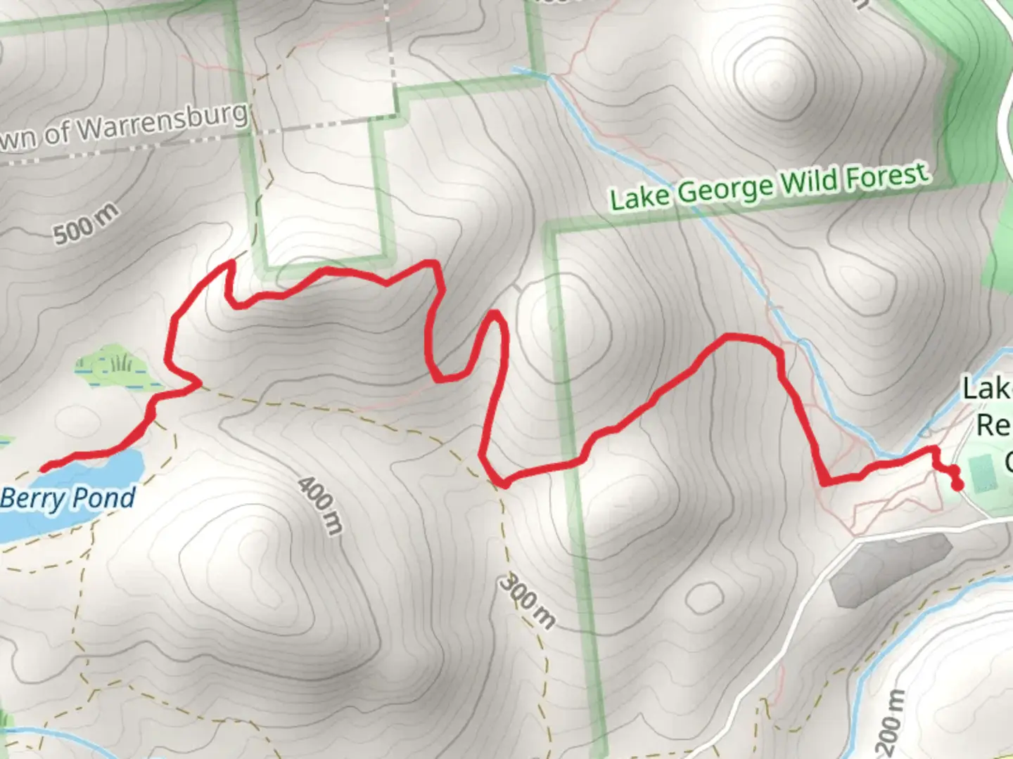 An image depicting the trail Berry Pond Trail and its surrounding area.