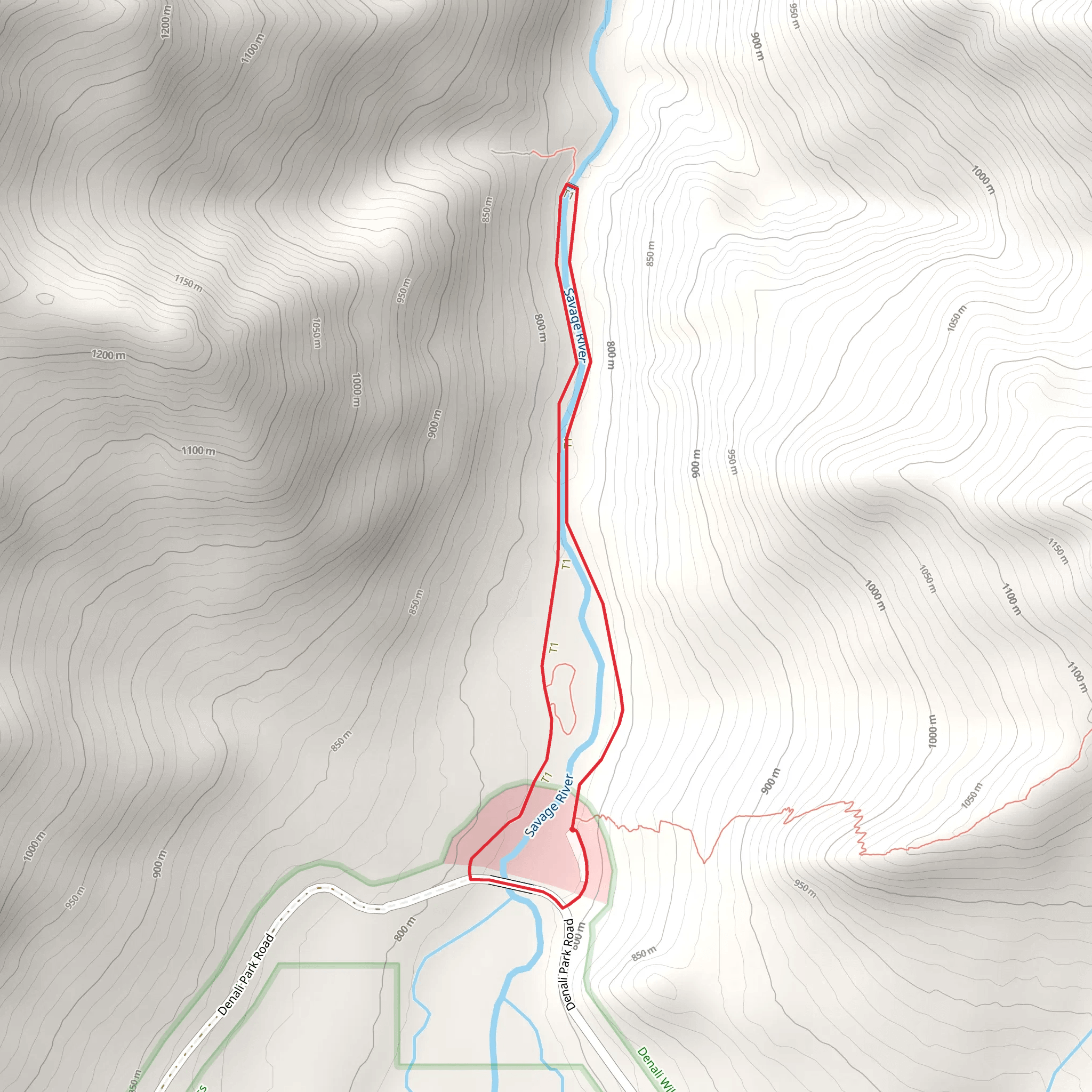 Savage River Loop Trail mobile static map