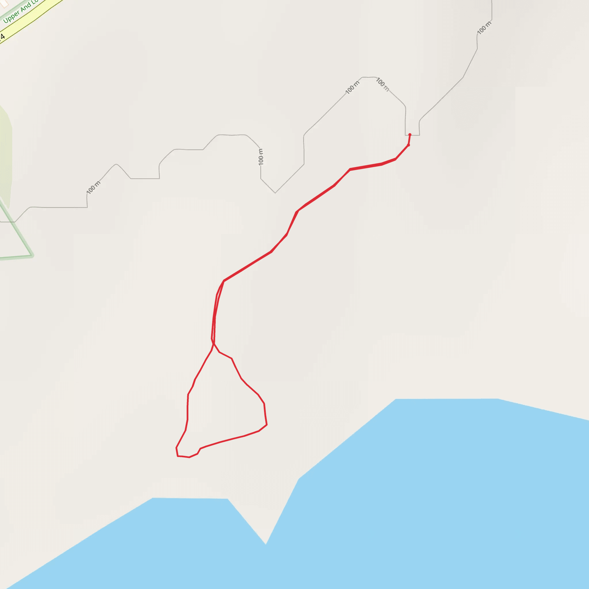 Lower Lake Out and Back mobile static map