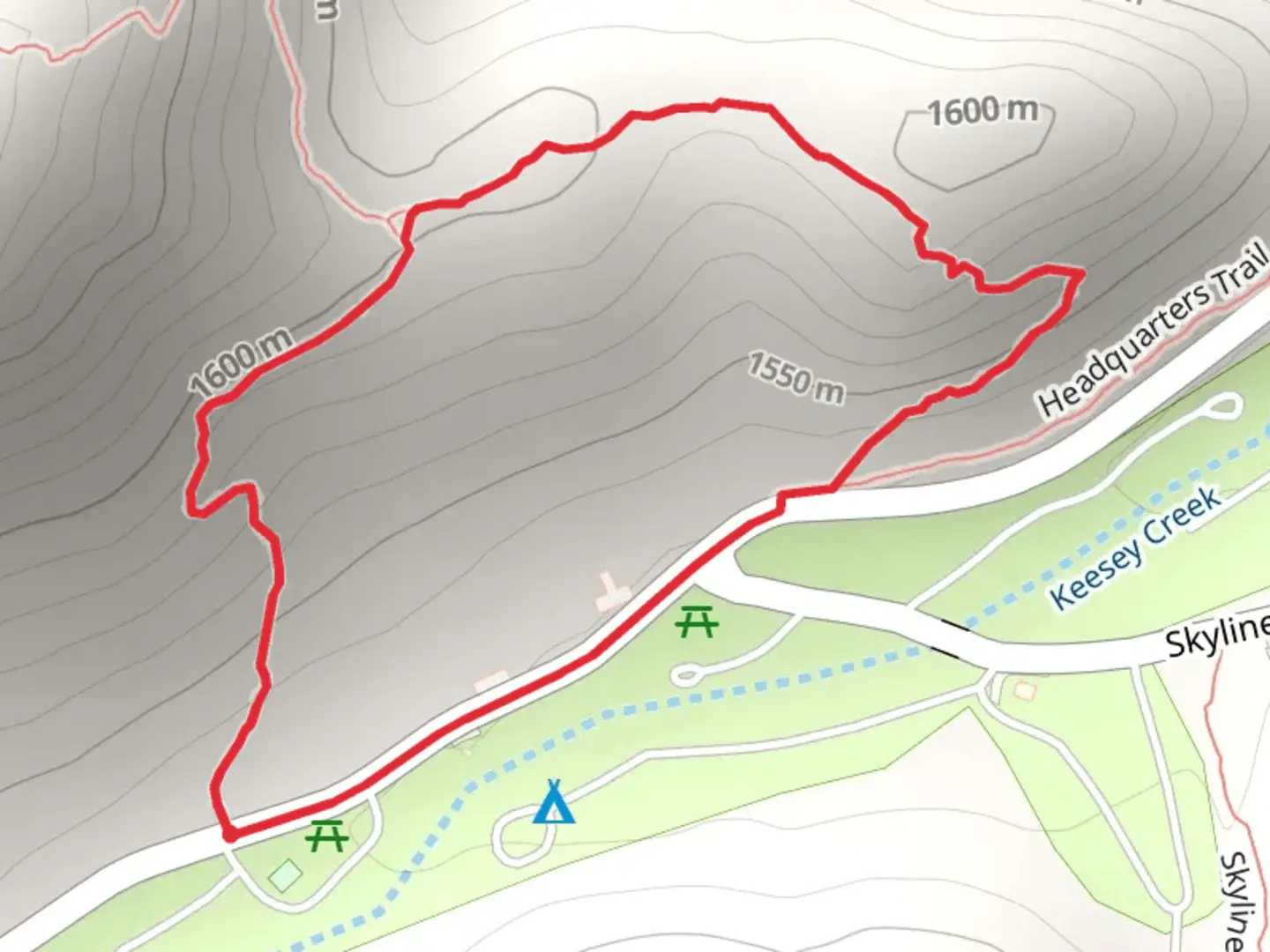 An image depicting the trail Montezuma Quail Loop Trail and its surrounding area.