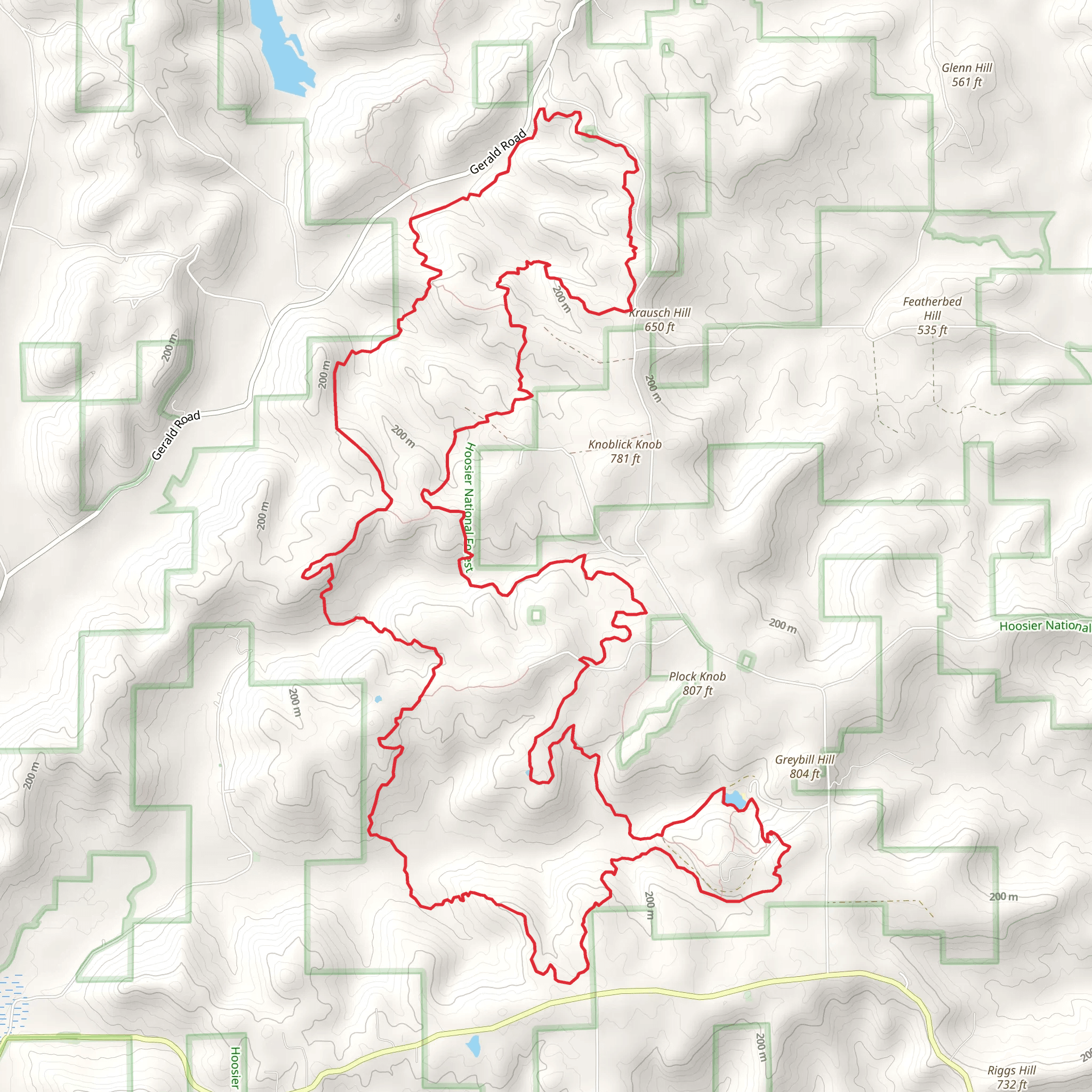 German Ridge Recreation Area Loop mobile static map