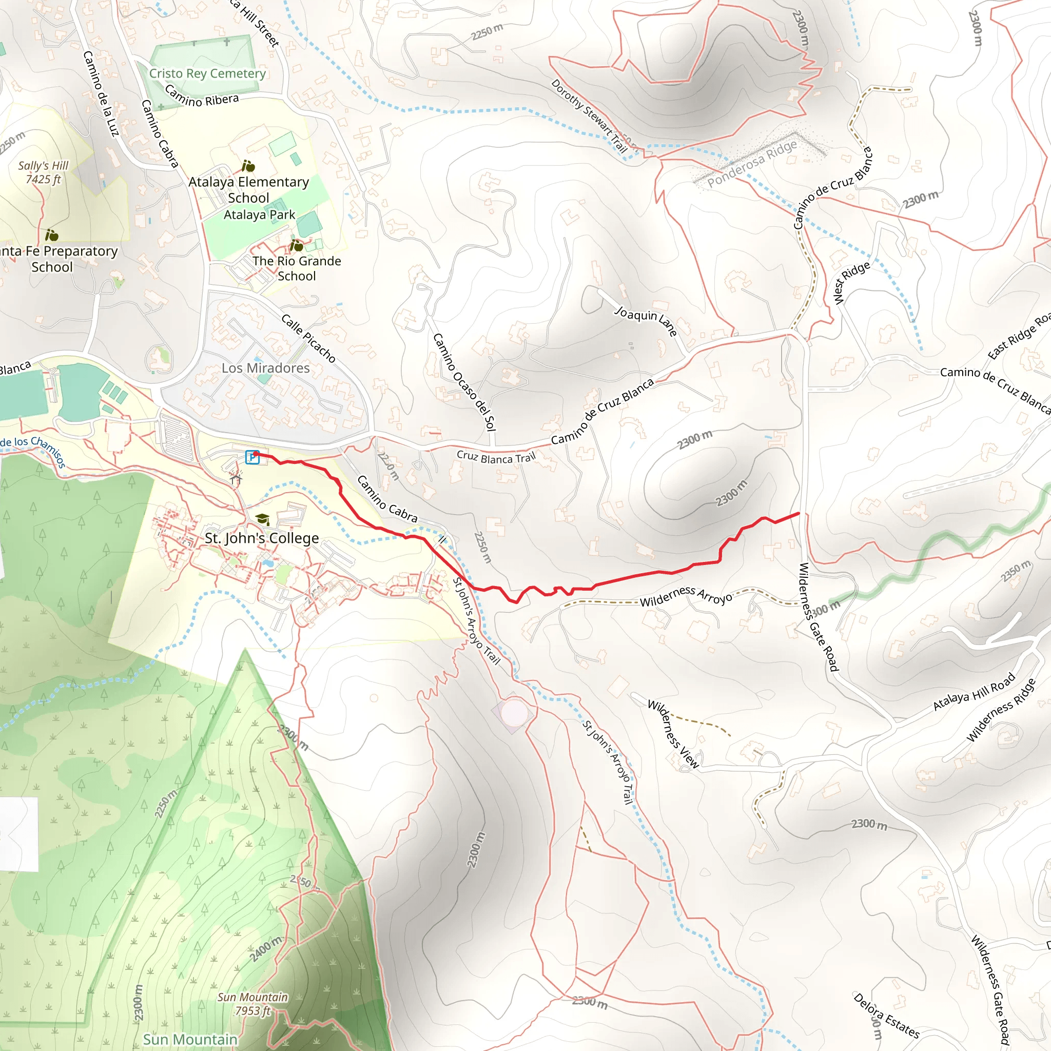 Saint John's Trail mobile static map