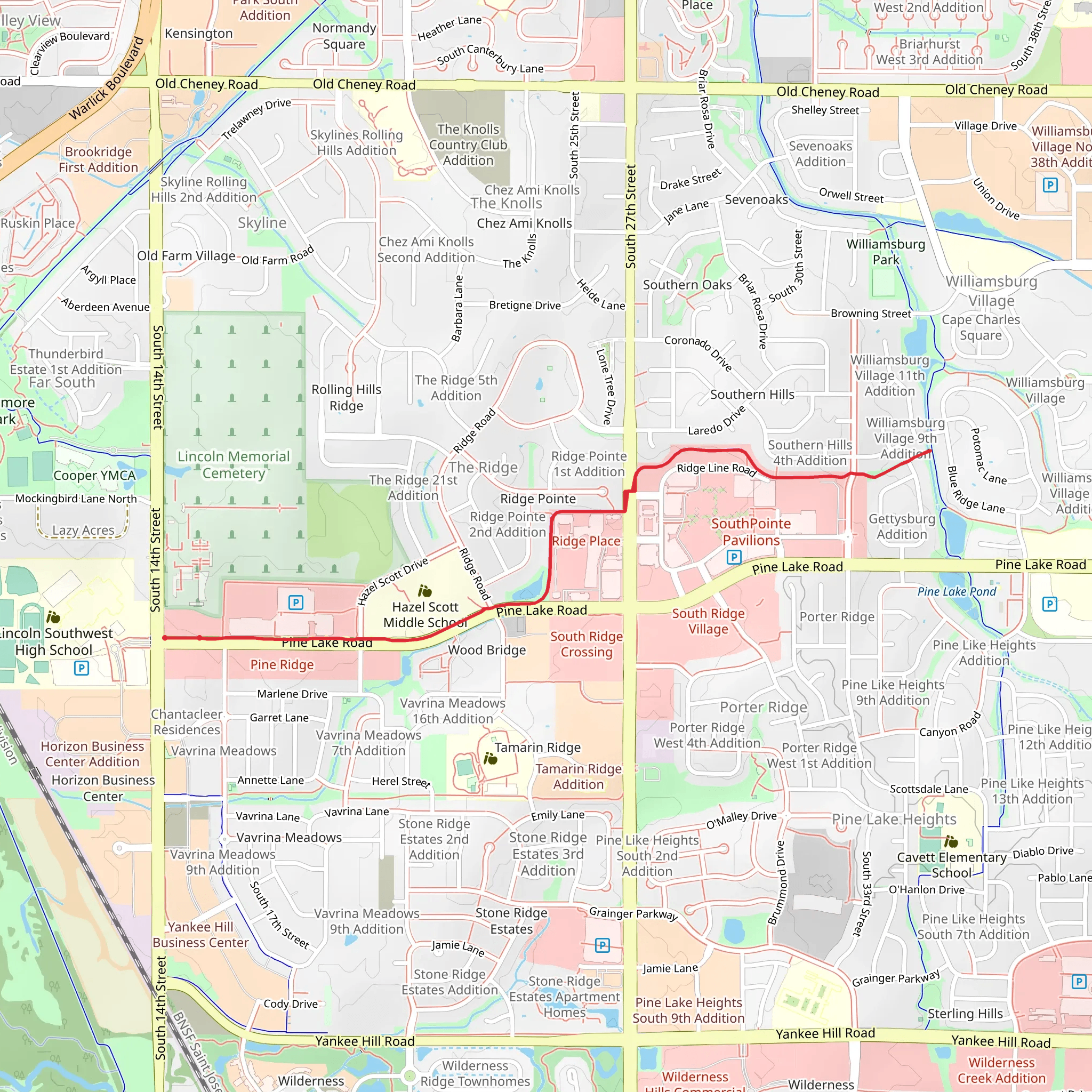 South Point Trail mobile static map