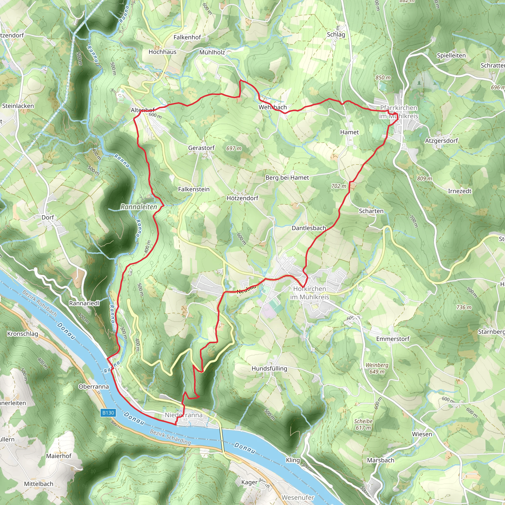 Pfarrkirchen Loop Trail mobile static map