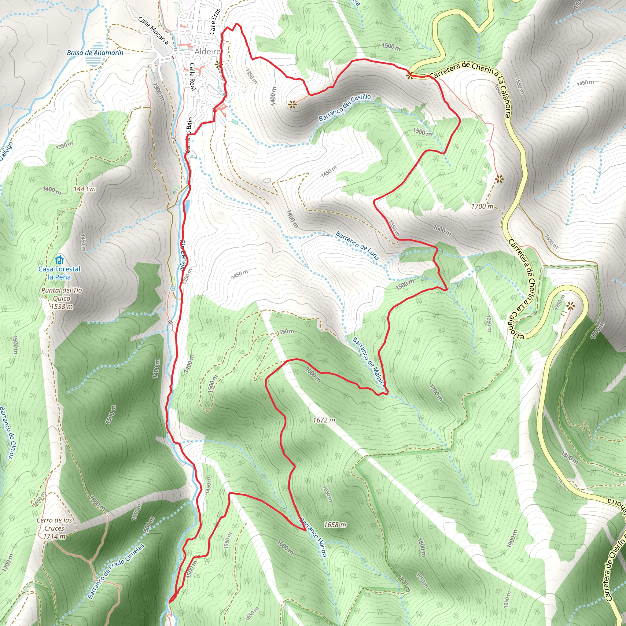 Aldeire - El Horcajo mobile static map