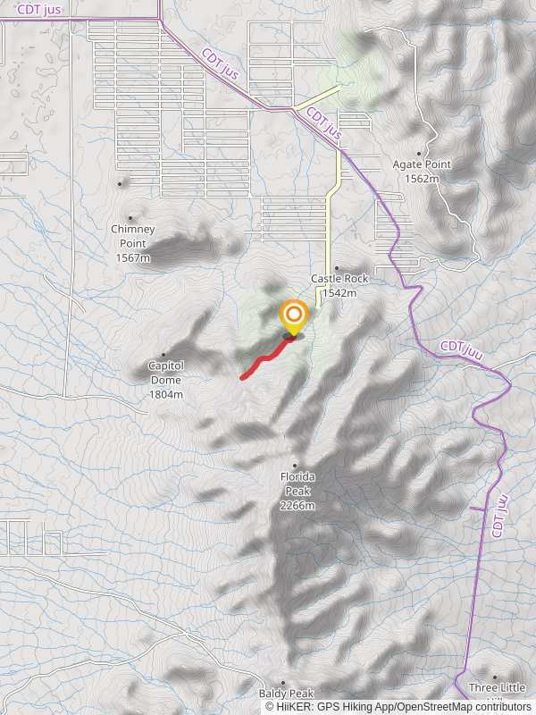 Lover's Leap Canyon Trail mobile static map