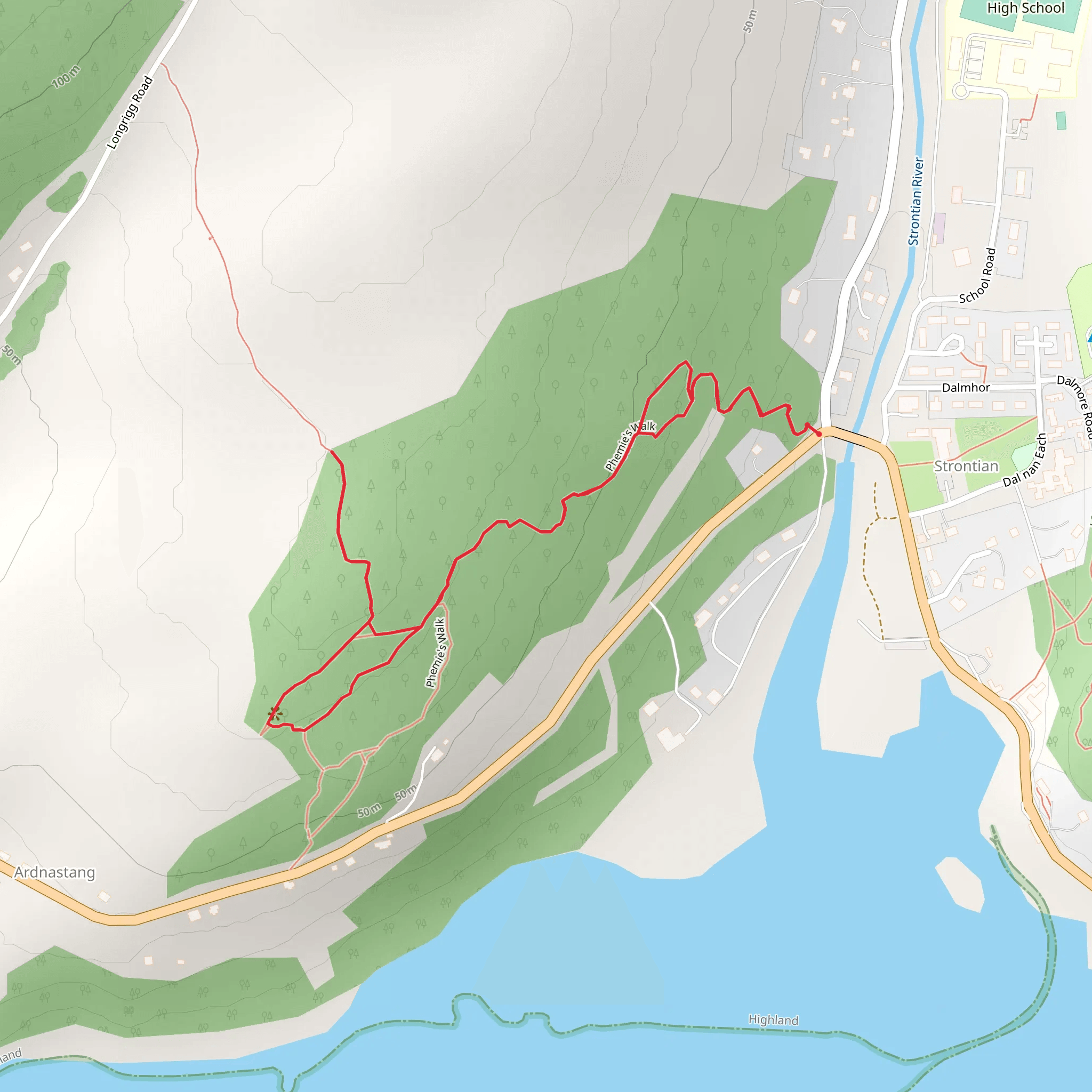 Phemie’s Walk from Strontian mobile static map