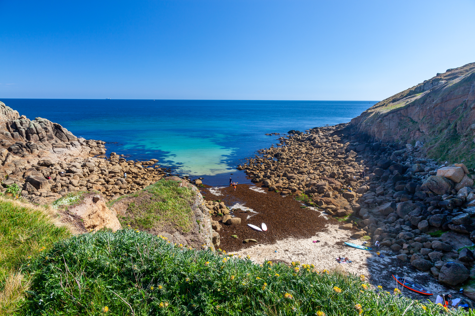 An image depicting the trail The Cove - Gwennap Head - St Levan Walk and its surrounding area.