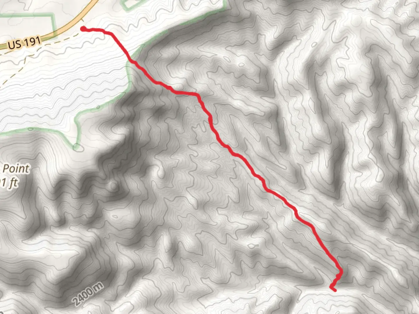 An image depicting the trail Horse Ridge Trail and its surrounding area.