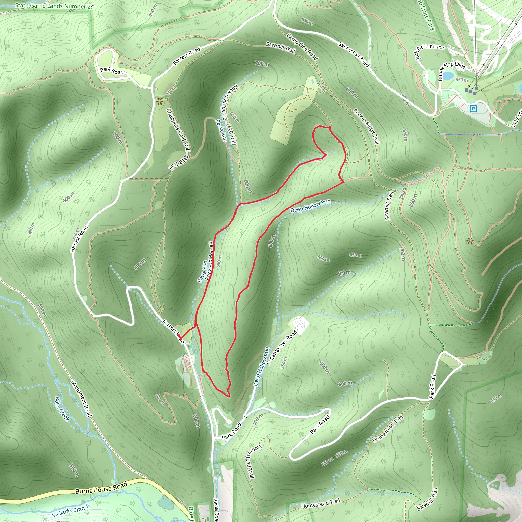 Rock-n-Ridge Trail mobile static map