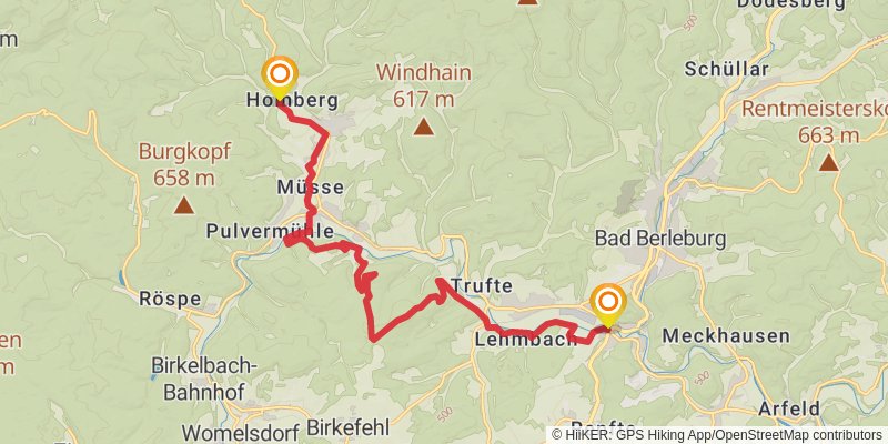 Ederhöhenweg stage 2 Map