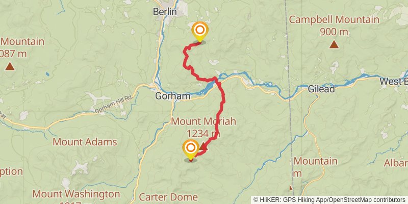 Appalachian Trail stage 185 Map