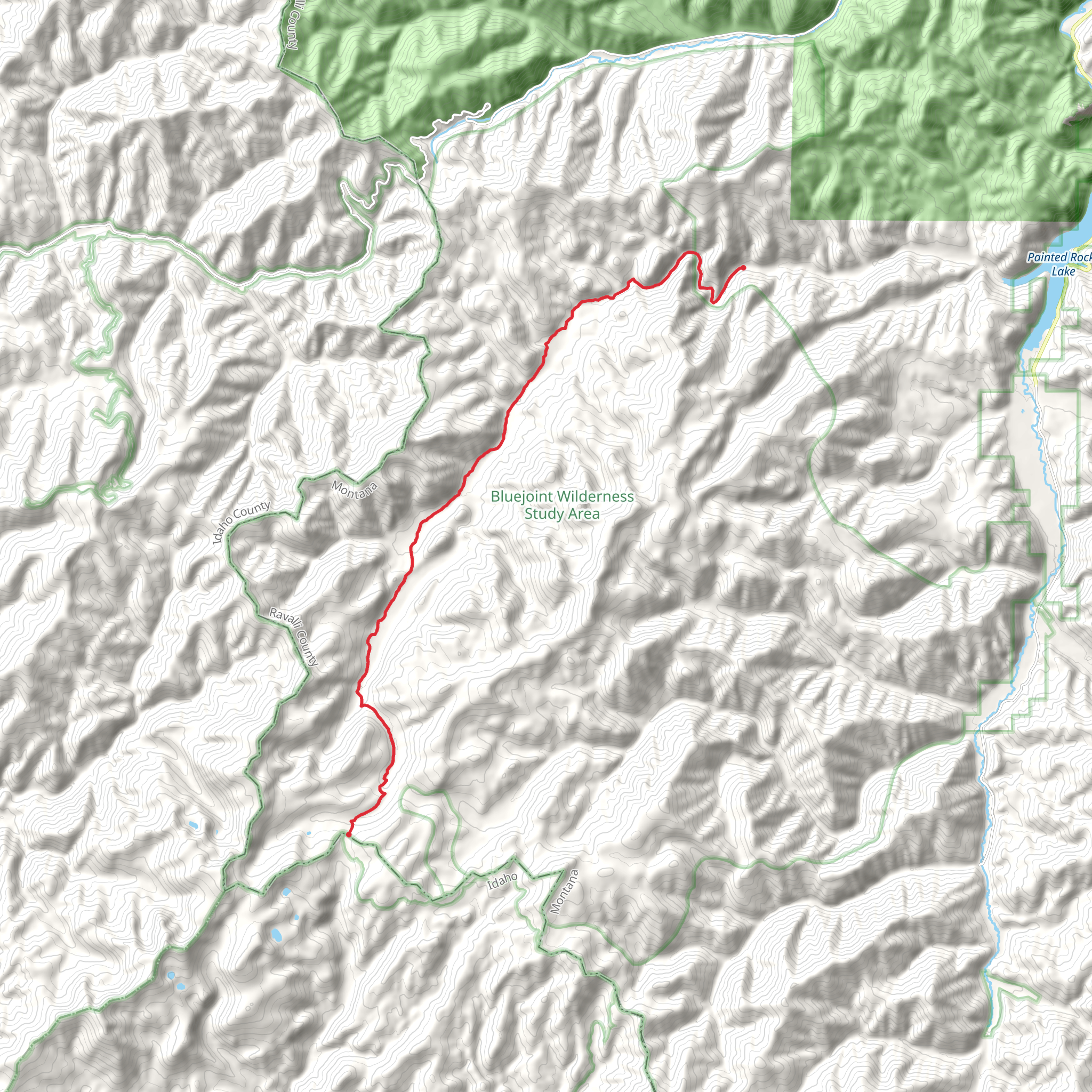 Blue Joint Trail mobile static map