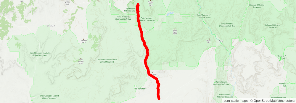 Southwestern Horseshoe Trail stage 43 Map