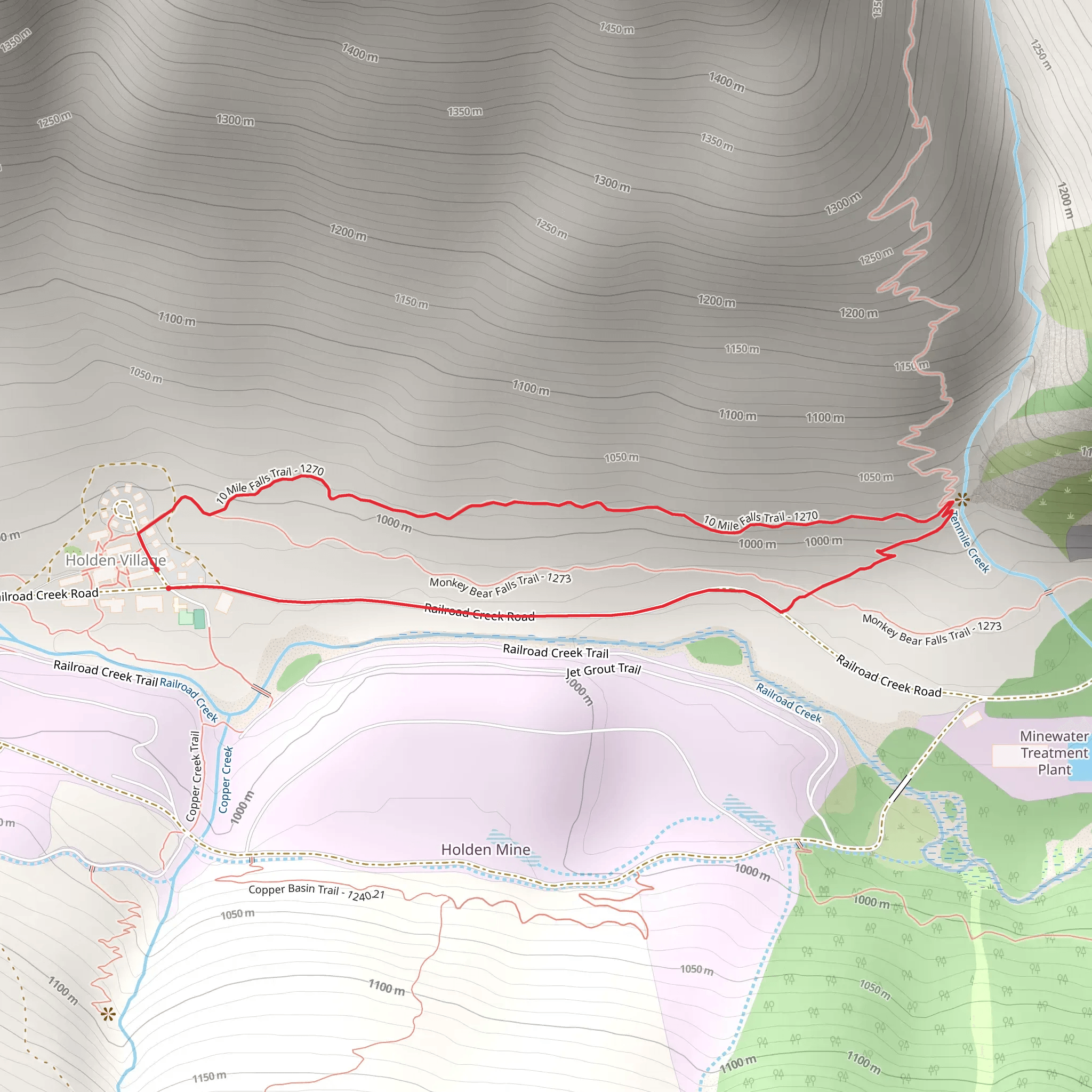 Ten Mile Falls Trail mobile static map
