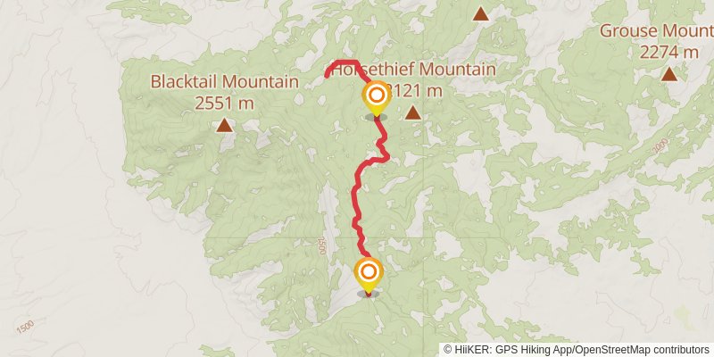 Horsethief Mountain Trail stage 2 Map