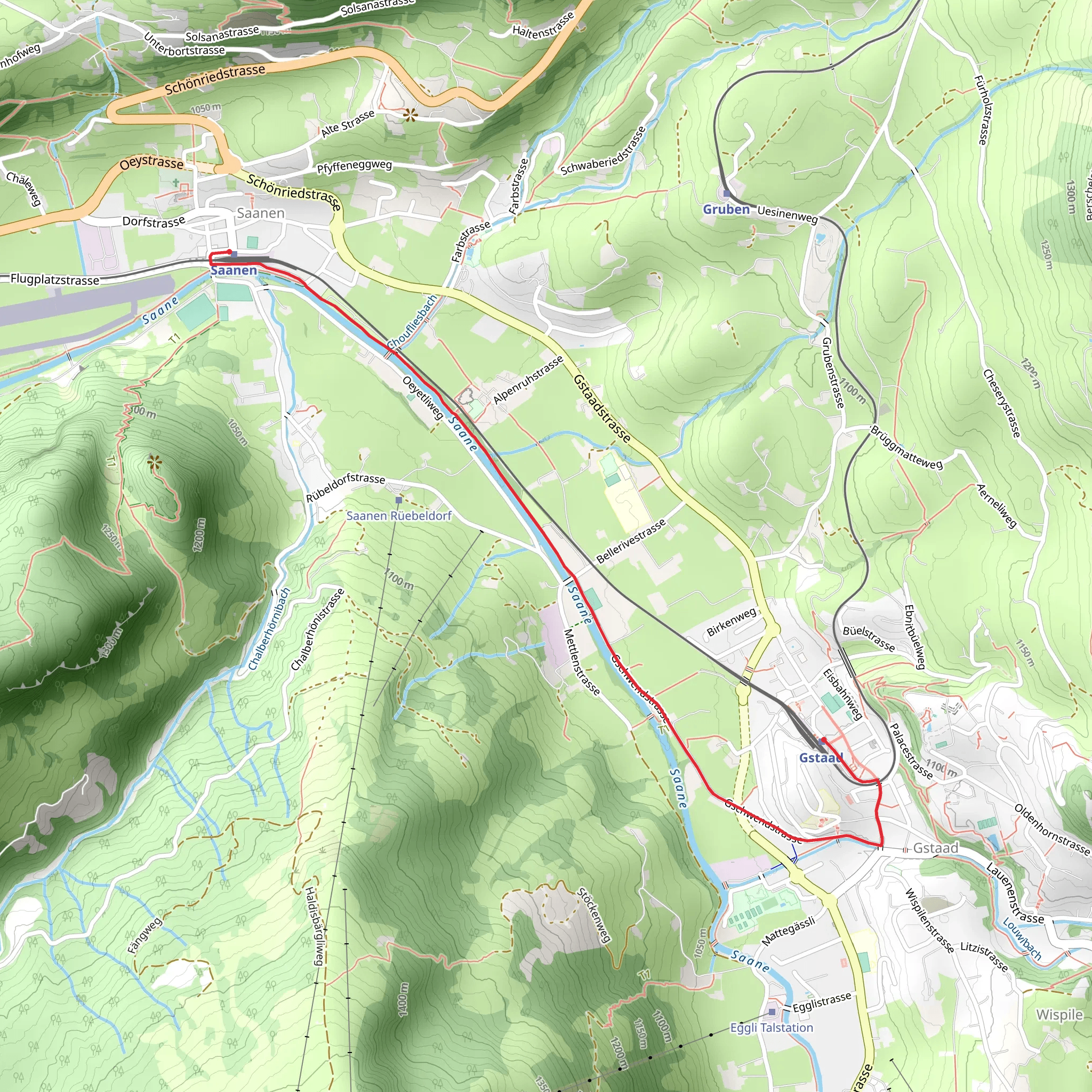 Saane-Gstaad mobile static map
