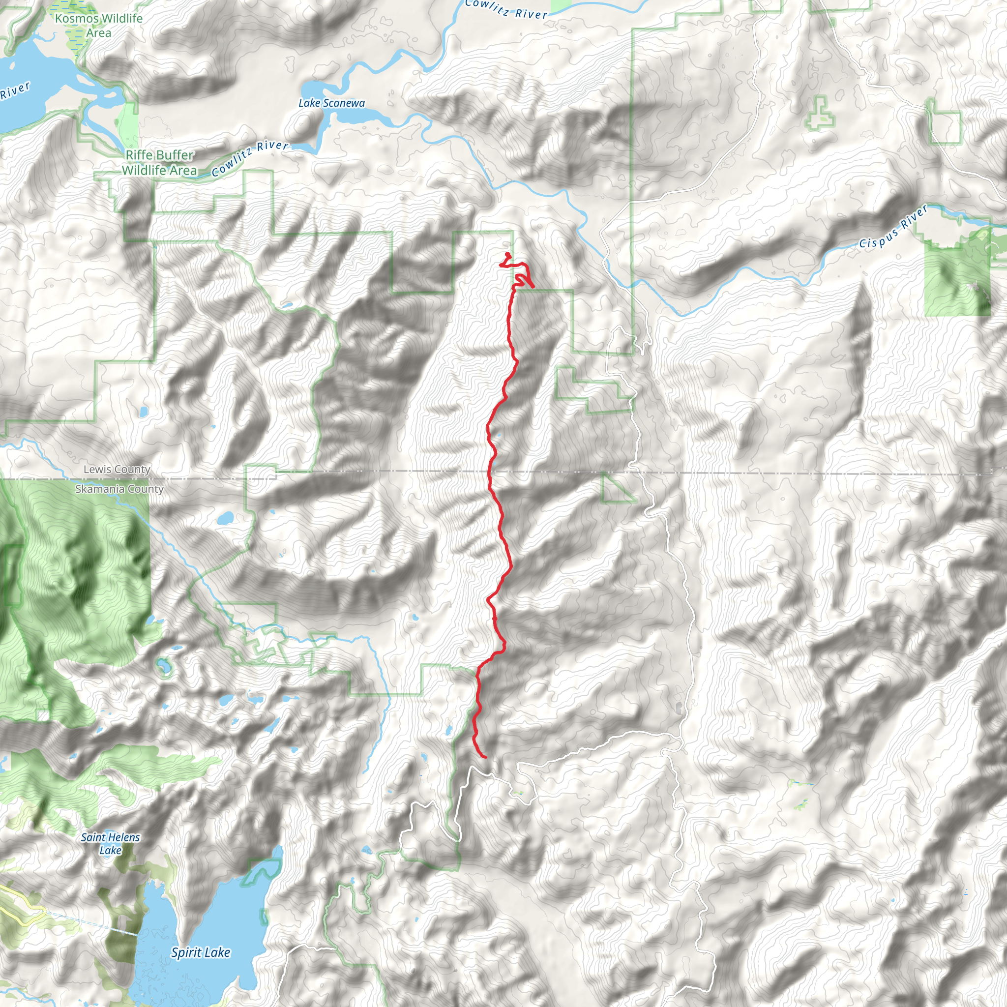 Strawberry Mountain Trail mobile static map