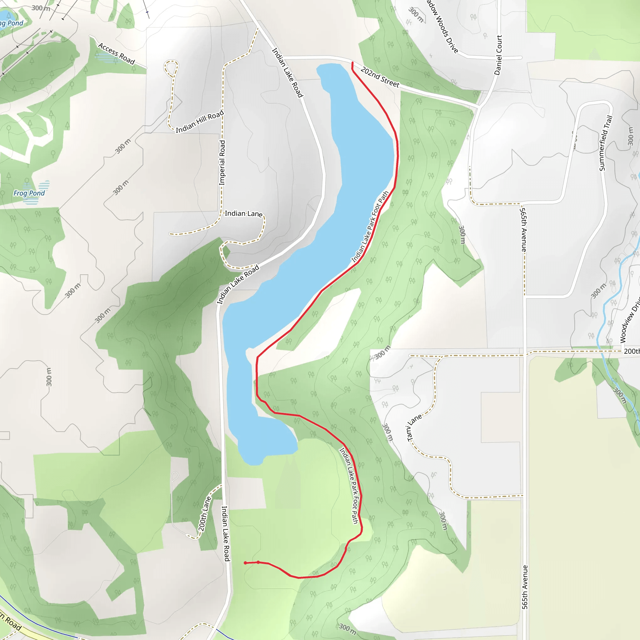 Indian Lake Park Foot Path mobile static map