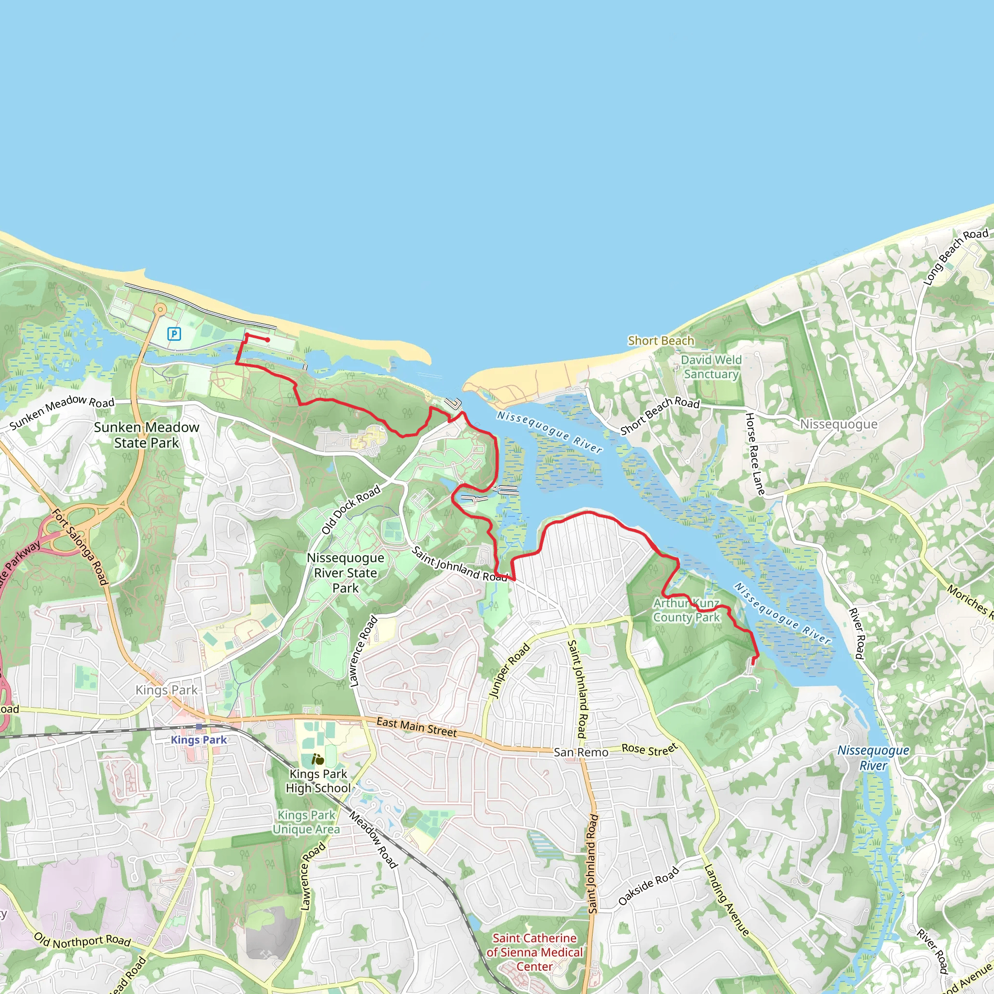 Sunken Meadow Creek - Nissequogue River mobile static map
