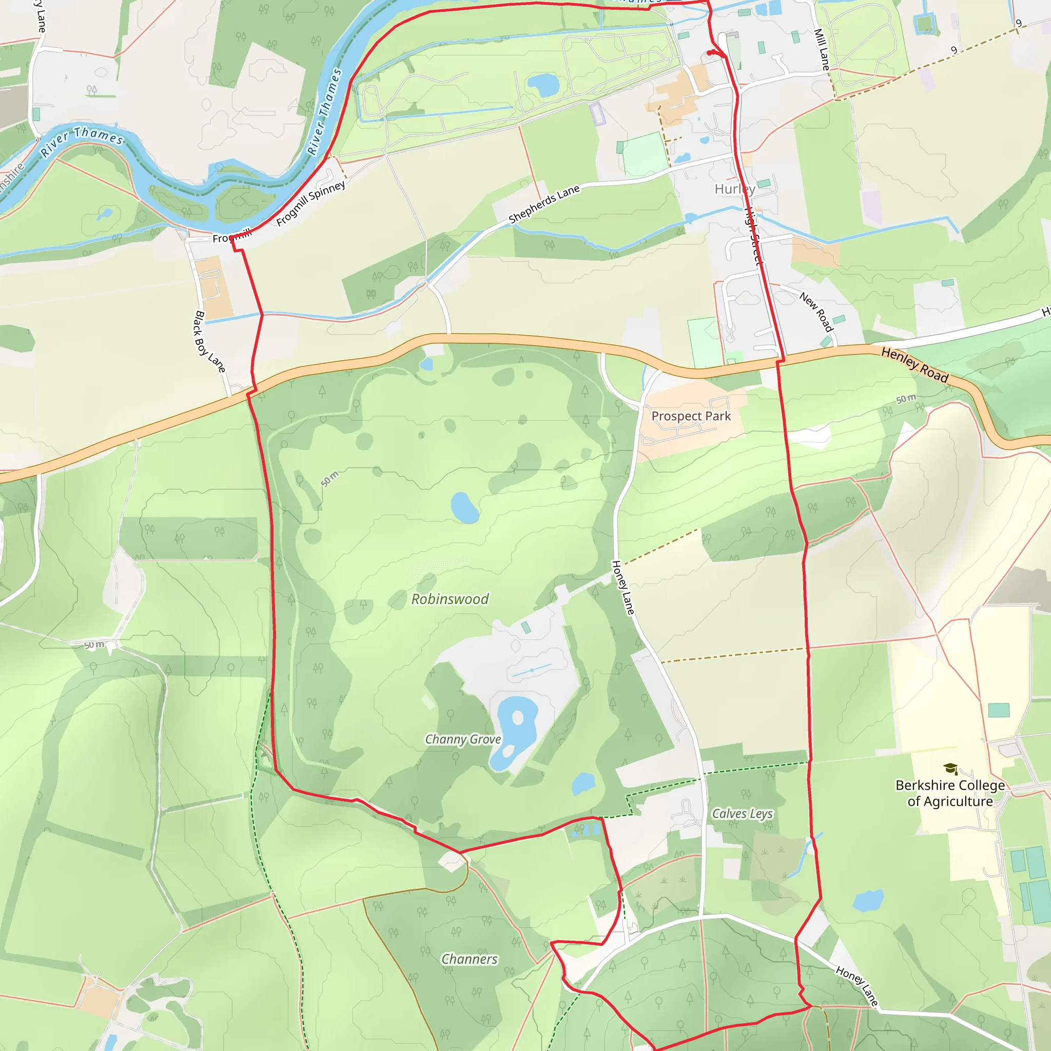 Ashley Hill, Channy Grove and Hurley Riverside Walk mobile static map