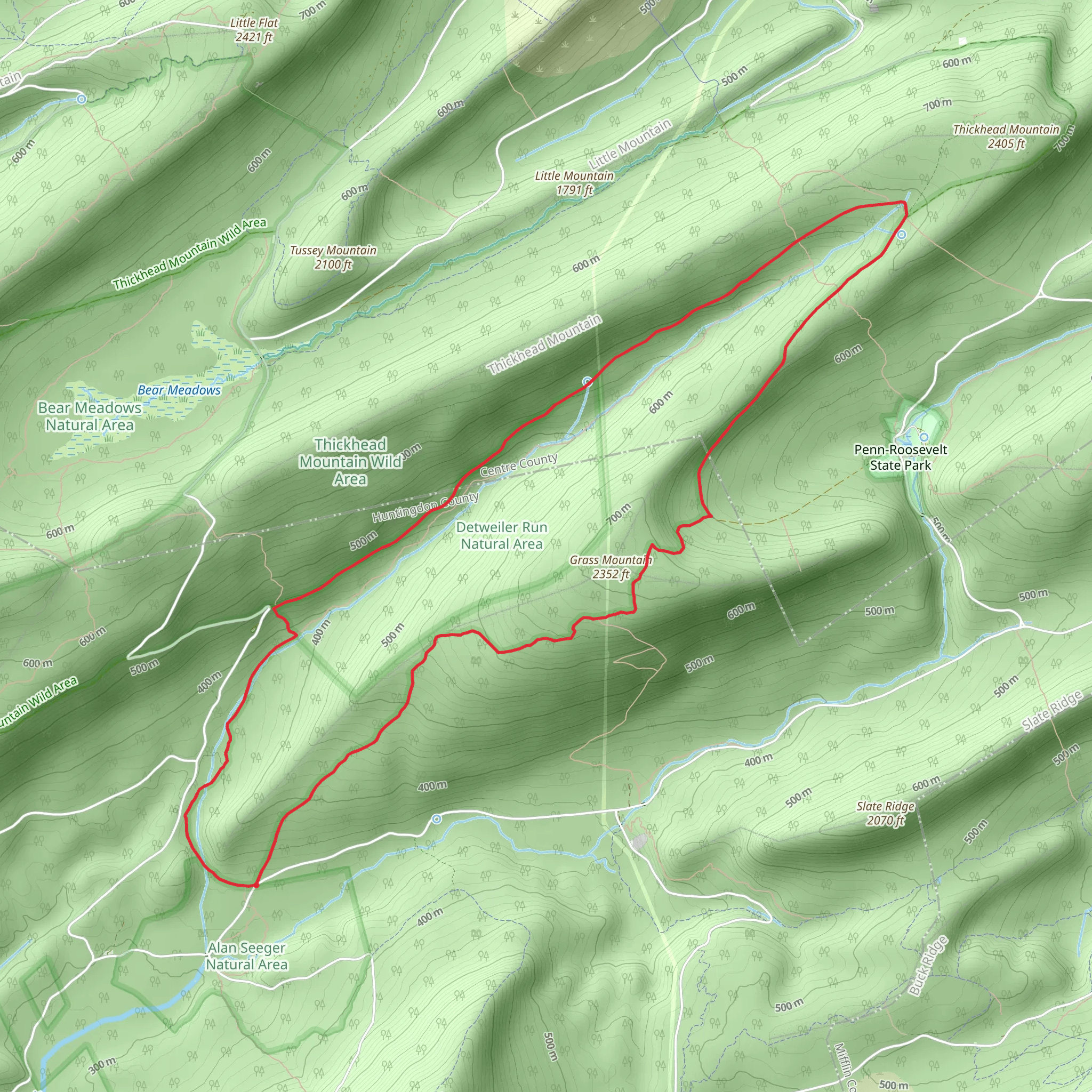 Grass Mountain Loop Trail mobile static map