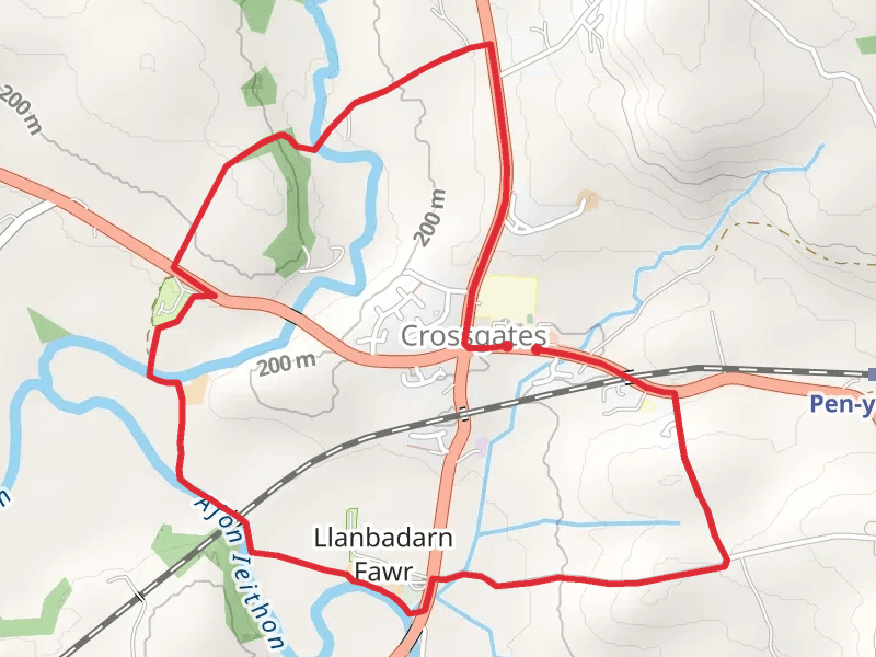 Llanbadarn Fawr Community Trail mobile static map