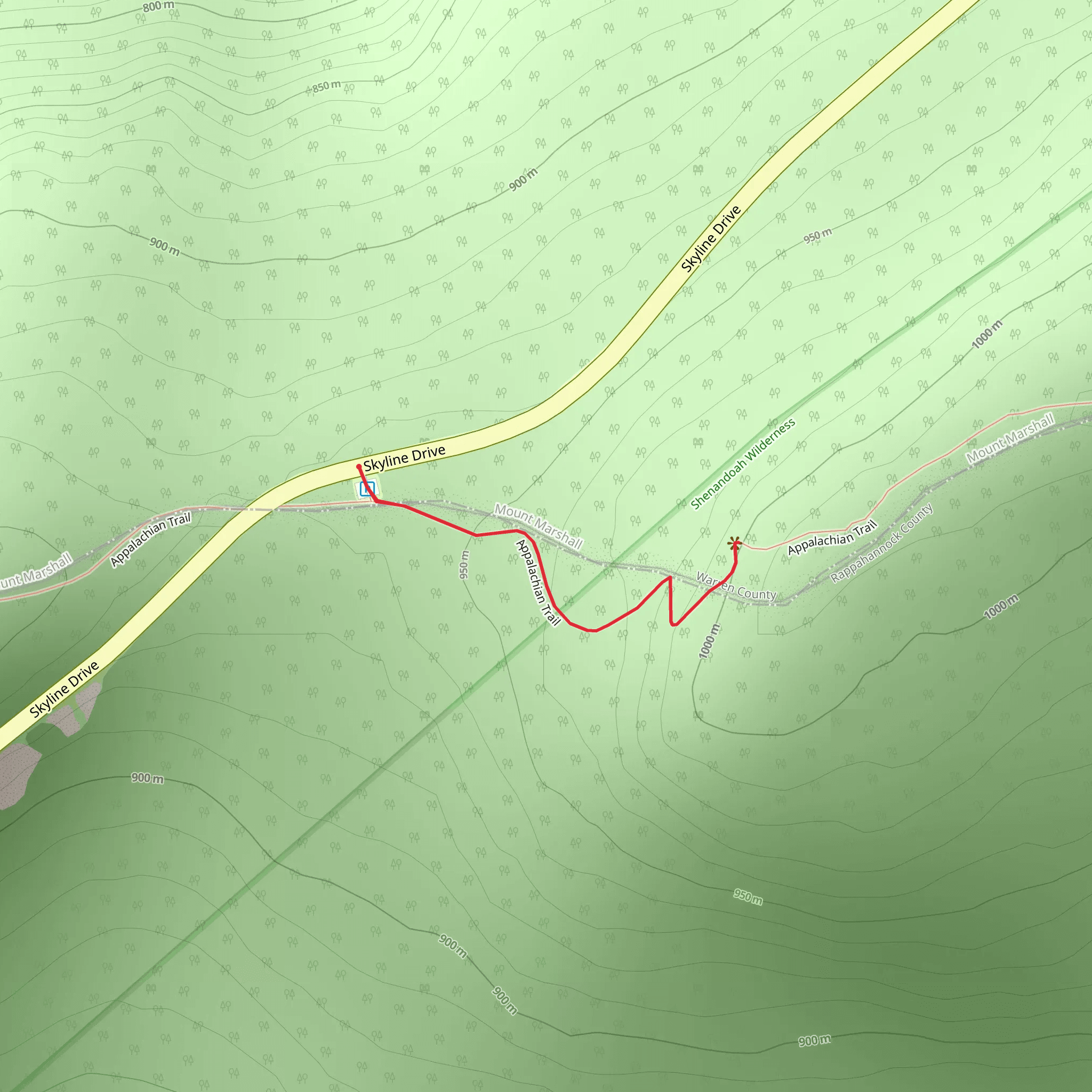 Skyline Drive mobile static map