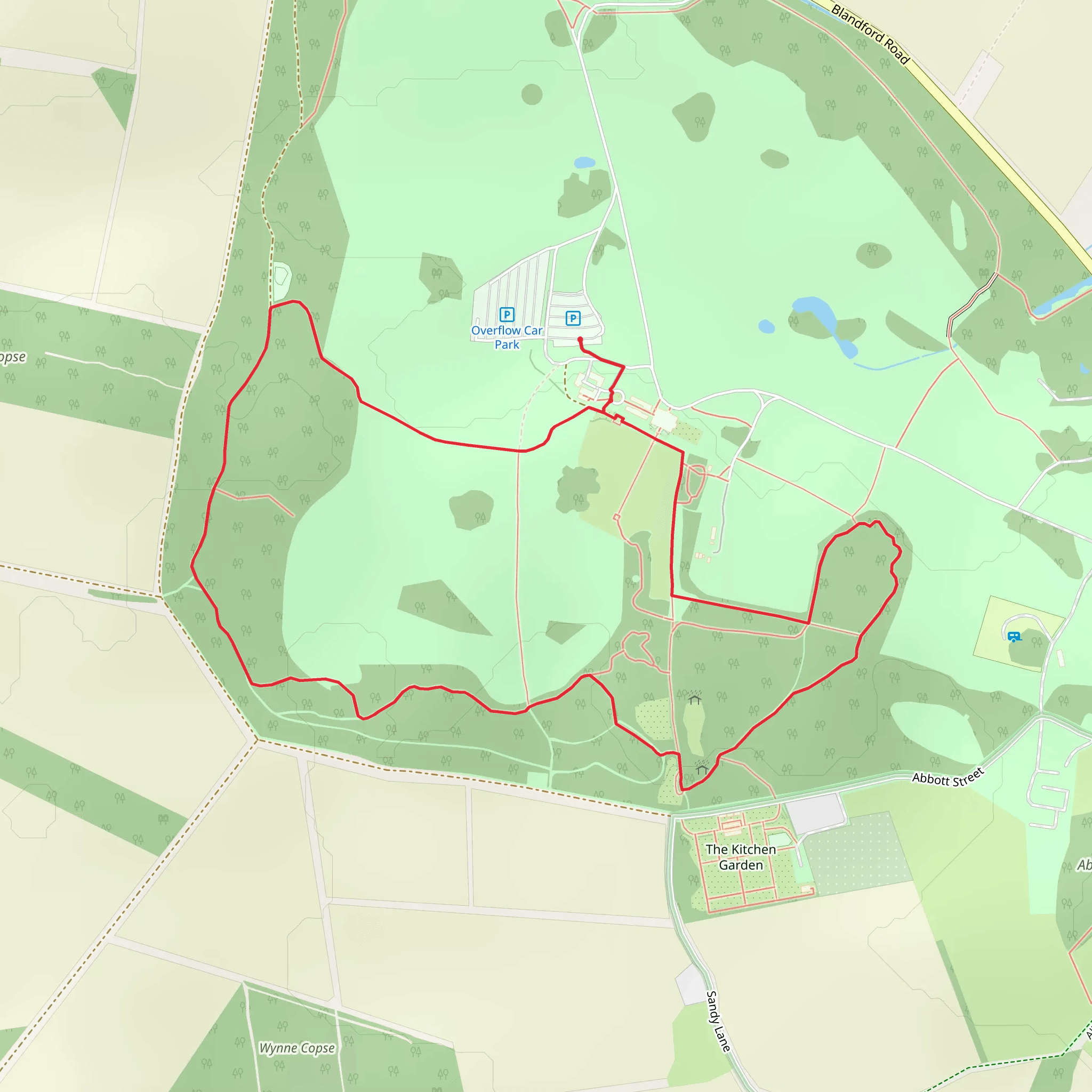 Kingston Lacy Loop mobile static map