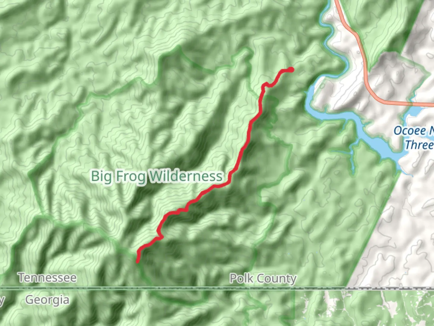 An image depicting the trail Licklog Top and its surrounding area.