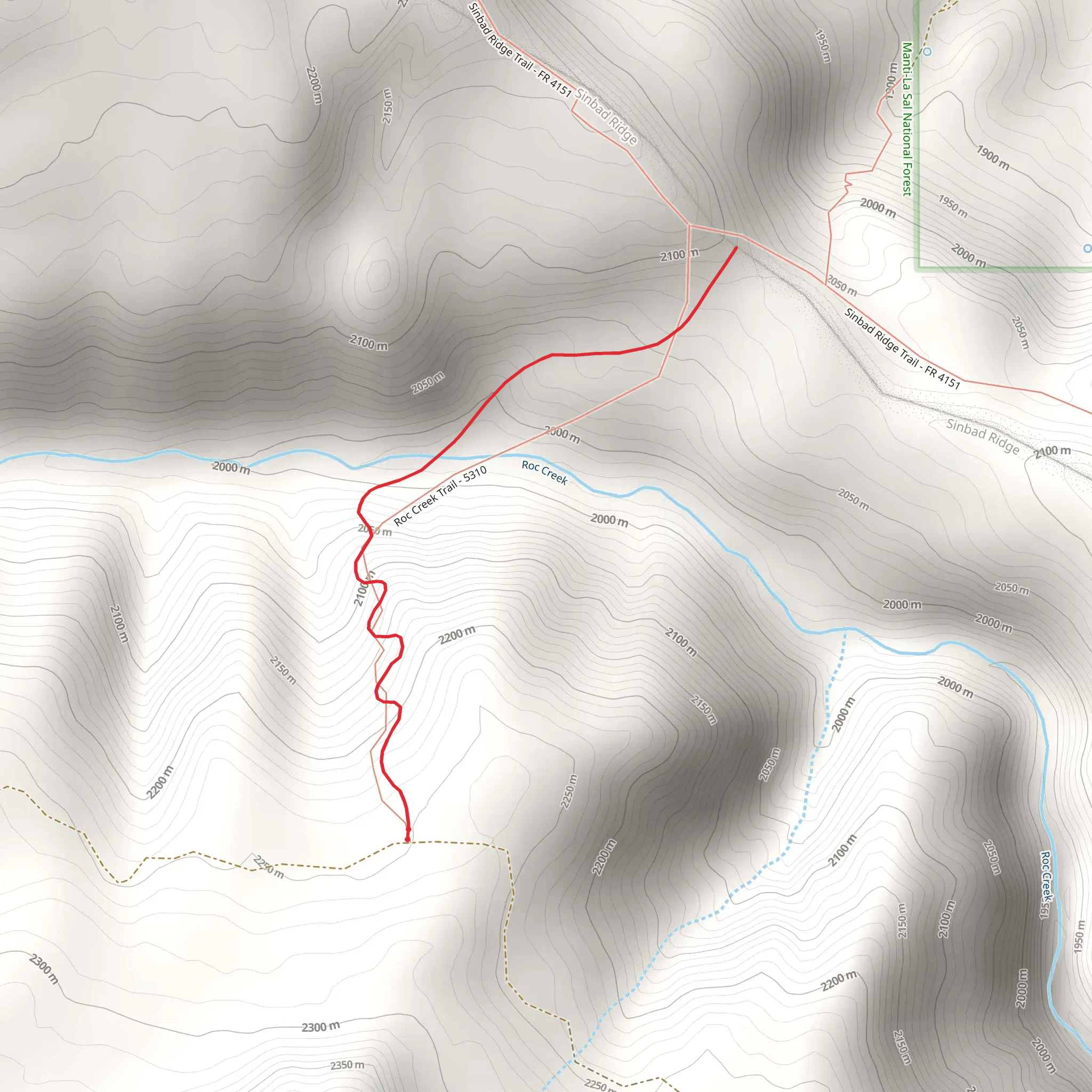 Roc Creek Trail mobile static map
