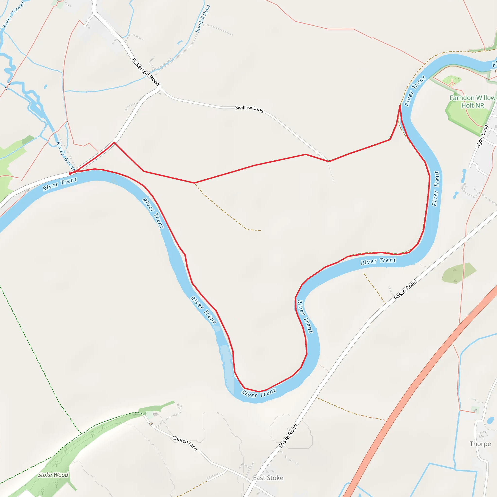 River Trent Loop - Fiskerton mobile static map