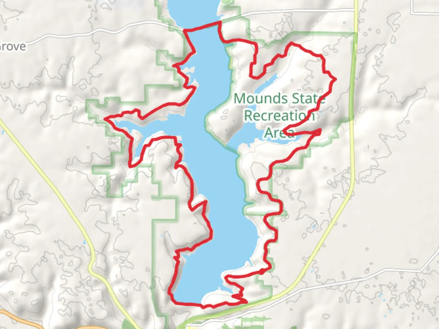 An image depicting the trail Wolf Creek and Scenic Loop Trail - Brookville Lake and its surrounding area.
