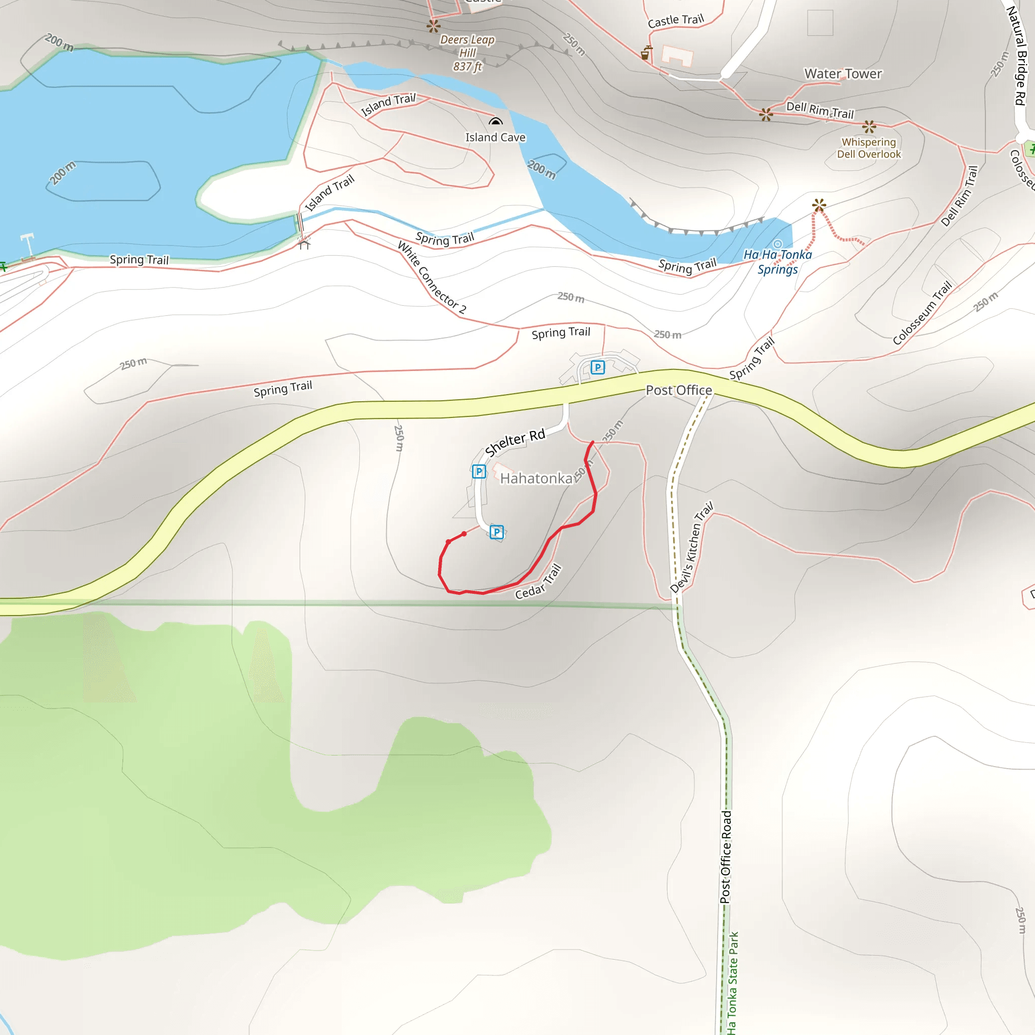 Cedar Trail mobile static map