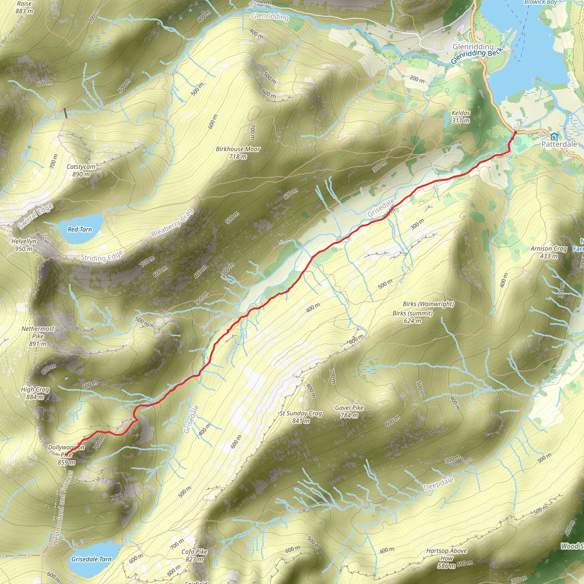 Dollywaggon Pike mobile static map
