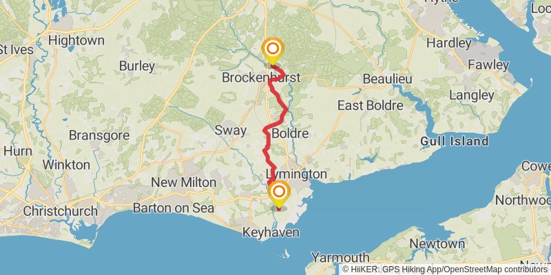 Hampshire Loop stage 13 Map