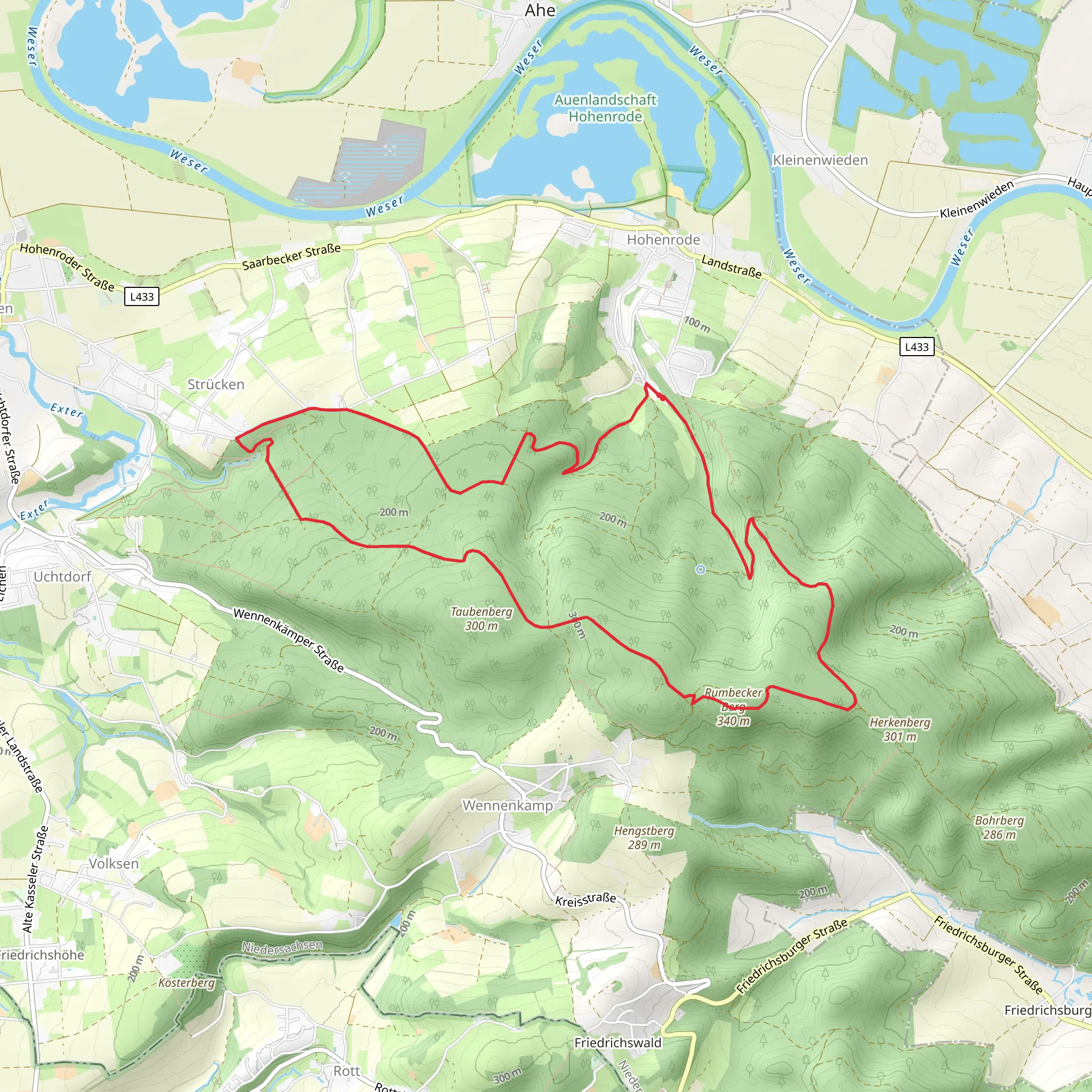 Schlingborn Route and Rumbecker Berg Route mobile static map