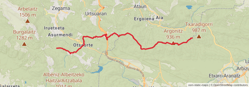GR 121 Vuelta a Guipuzcoa stage 14 Map